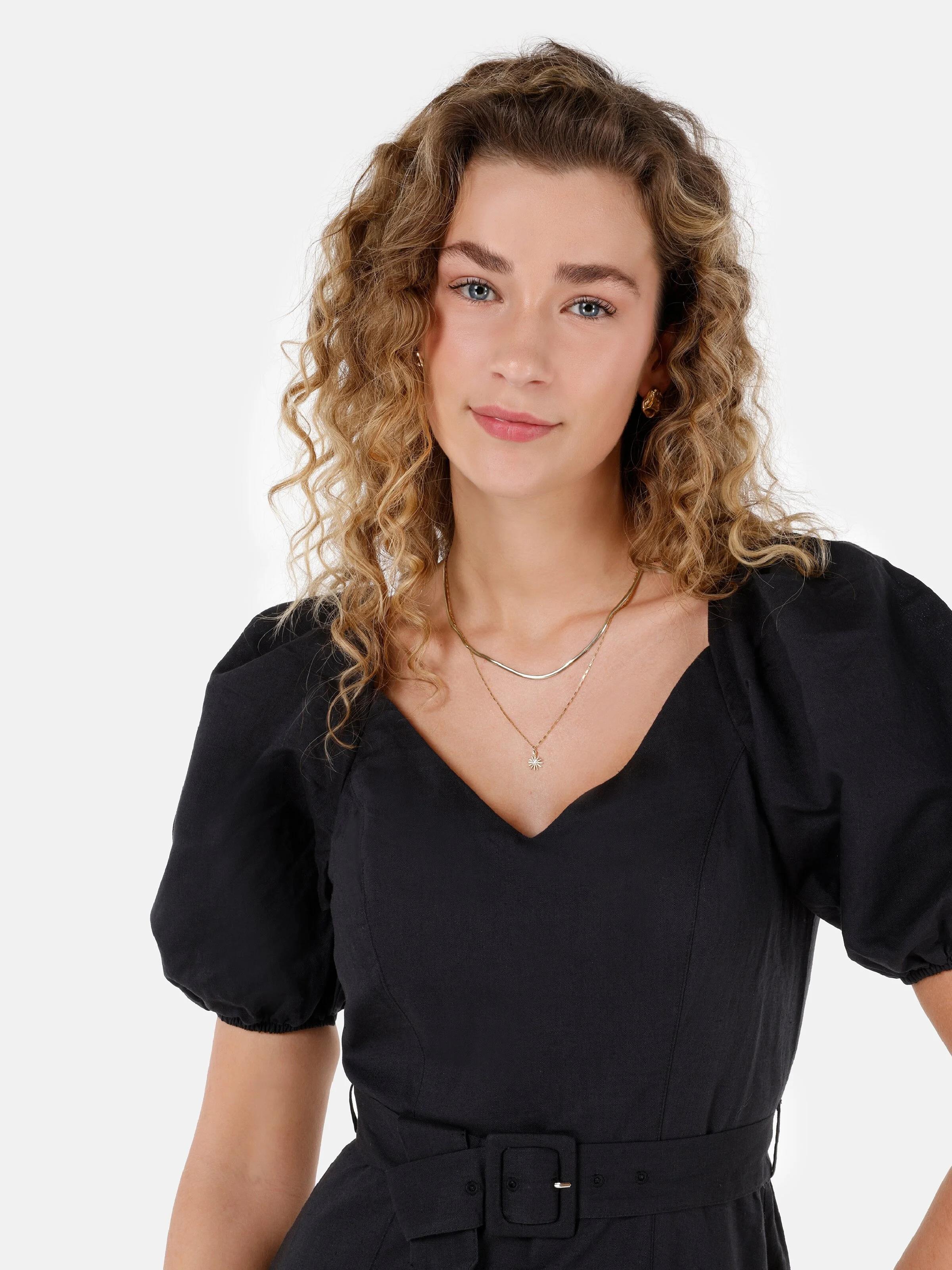 DOKUMA ÜST KADIN ELBISE Regular Fit