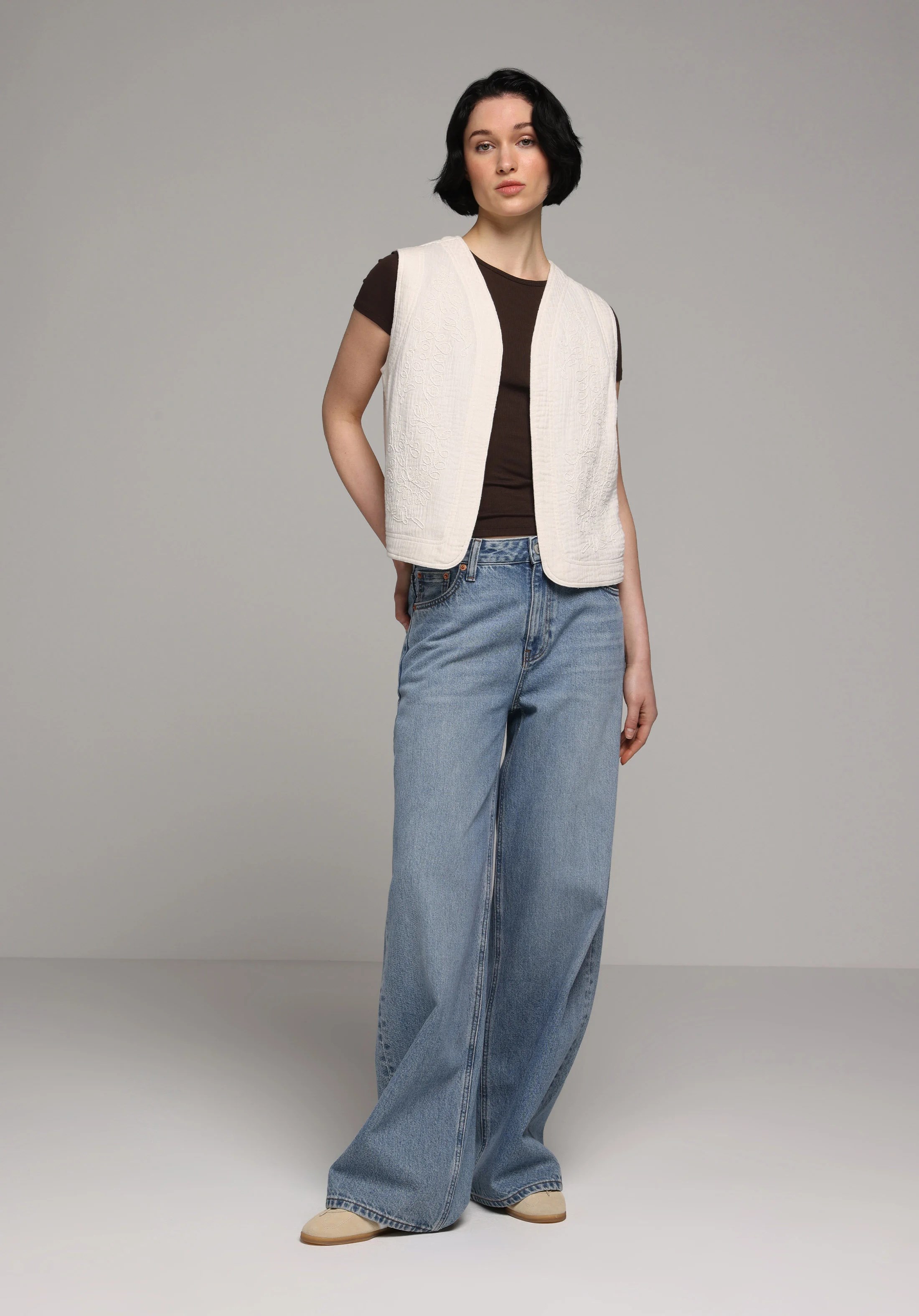 DOKUMA ÜST KADIN YELEK Fashion Fit