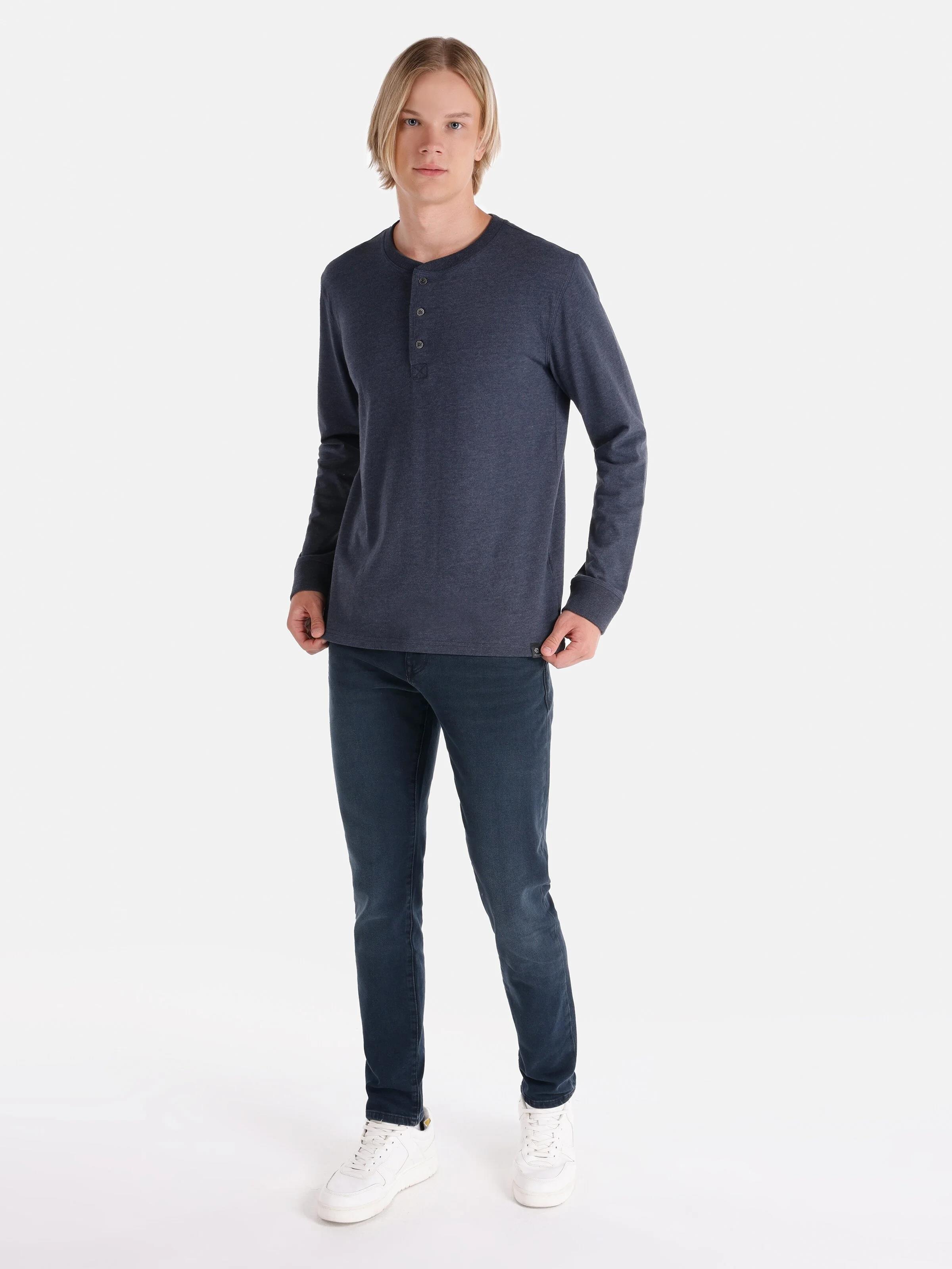 ÖRME ERKEK UZUN KOL T-SHIRT  Slim Fit
