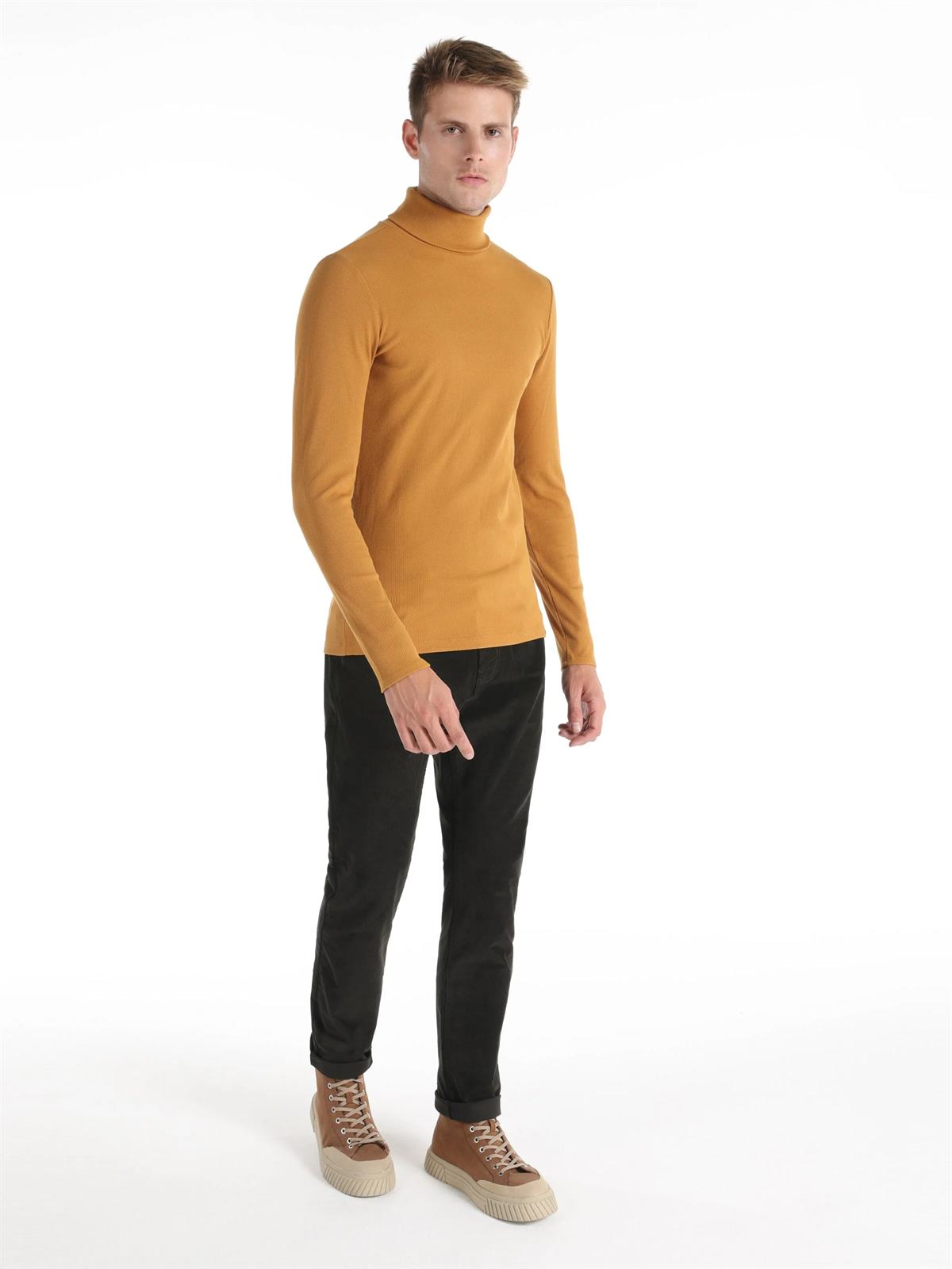 ÖRME ERKEK UZUN KOL T-SHIRT Slim Fit