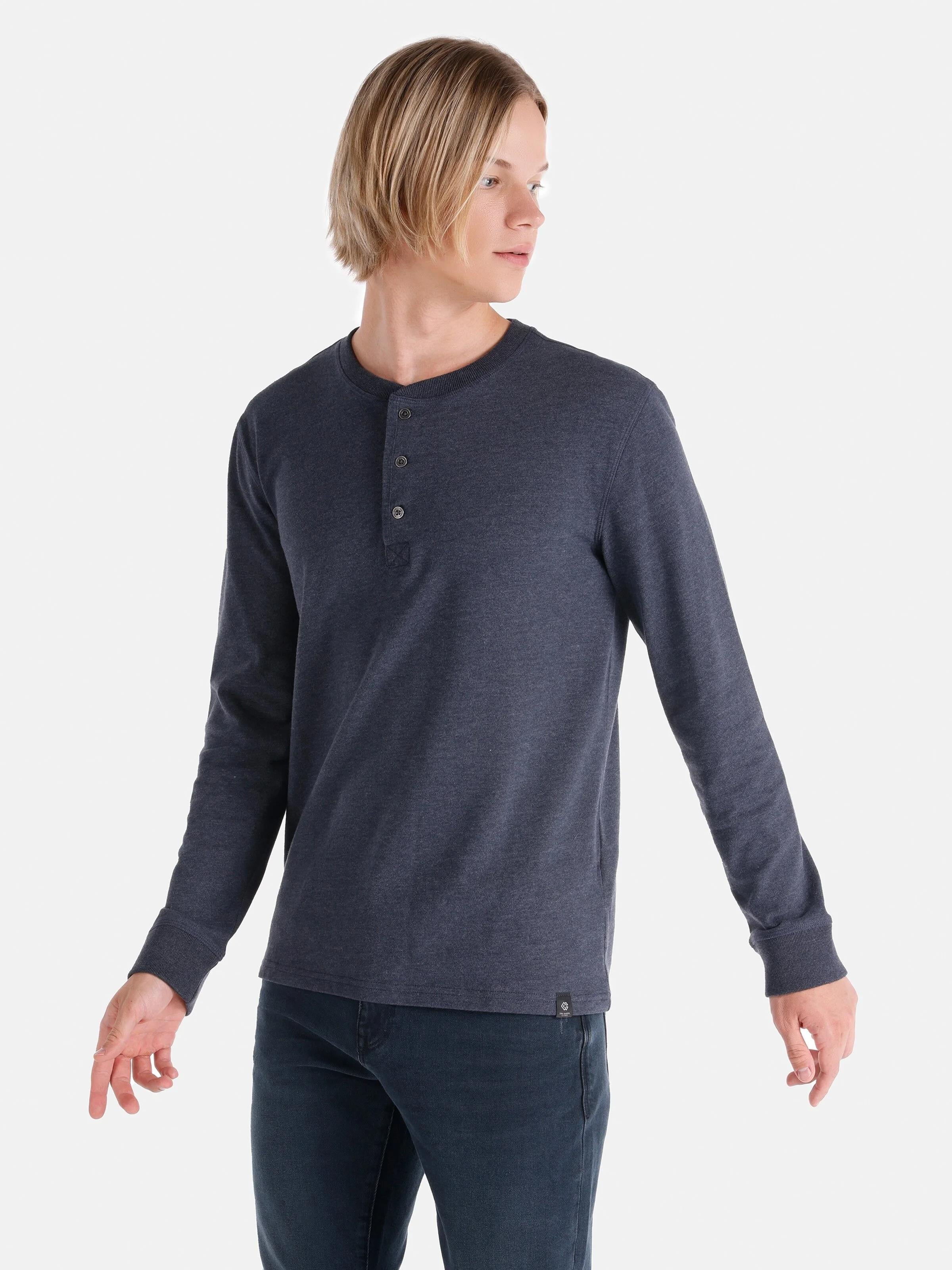 ÖRME ERKEK UZUN KOL T-SHIRT  Slim Fit