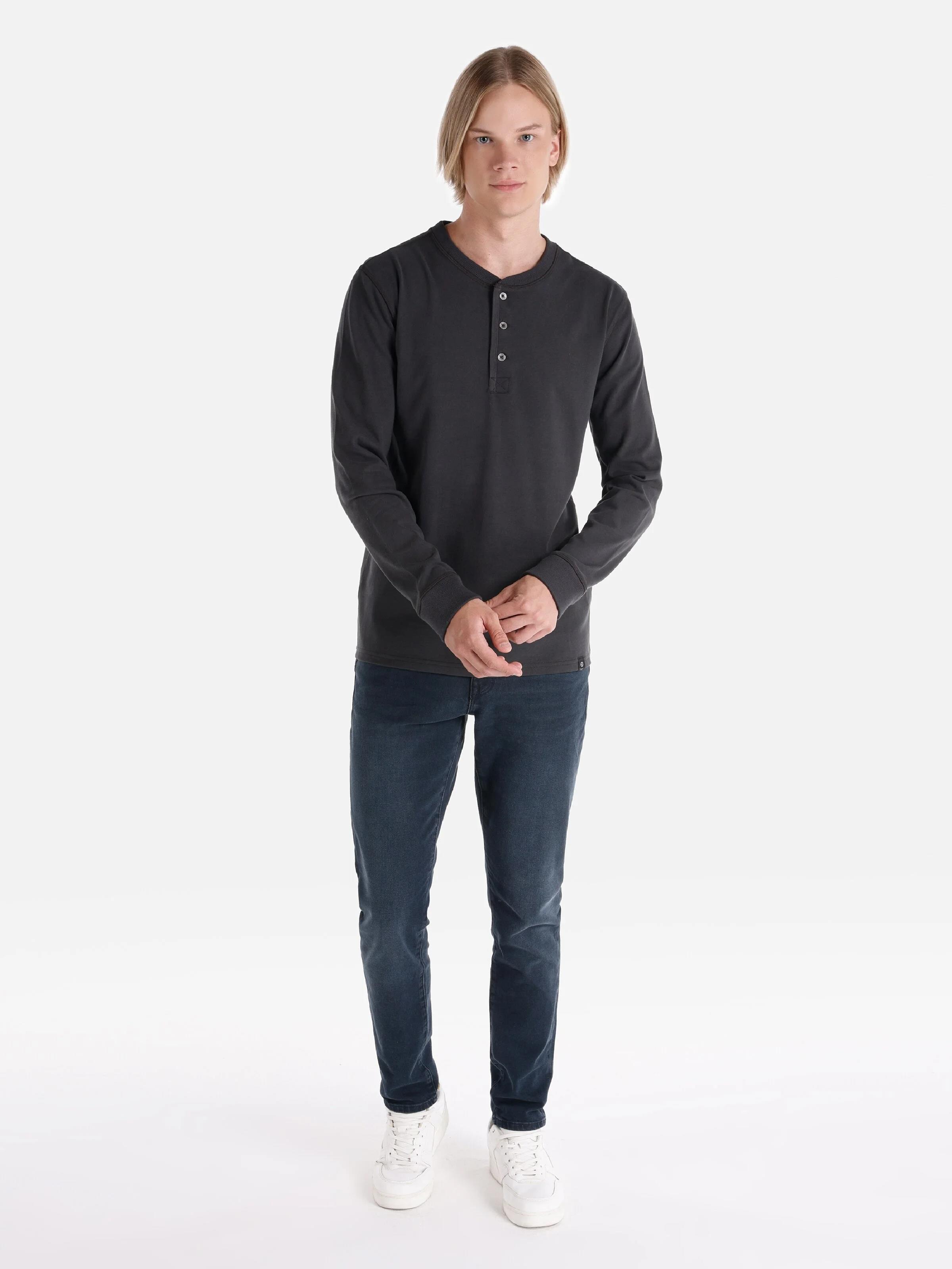 ÖRME ERKEK UZUN KOL T-SHIRT Slim Fit