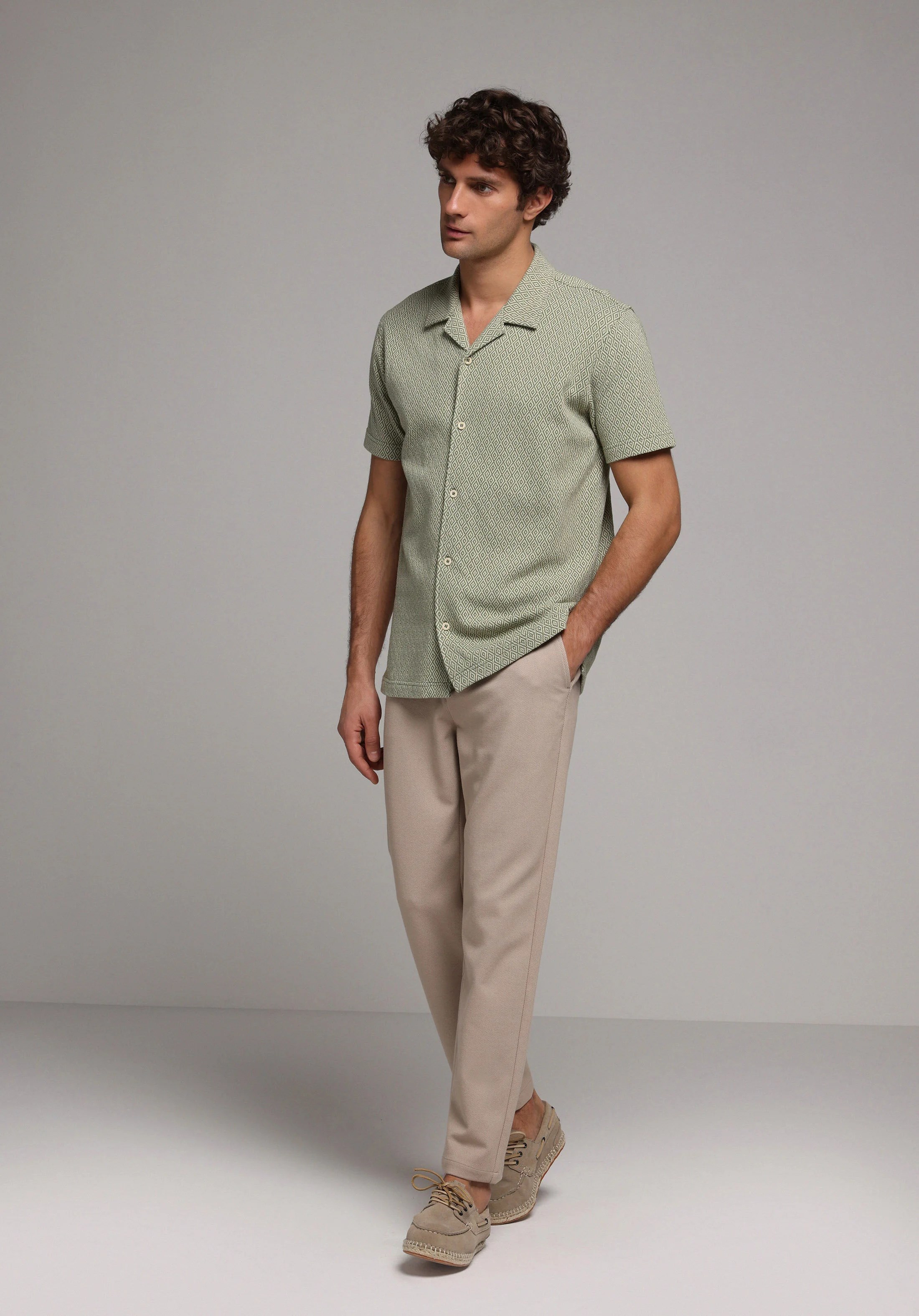 ÖRME ERKEK YAKALI KISA KOL T-SHIRT Regular Fit