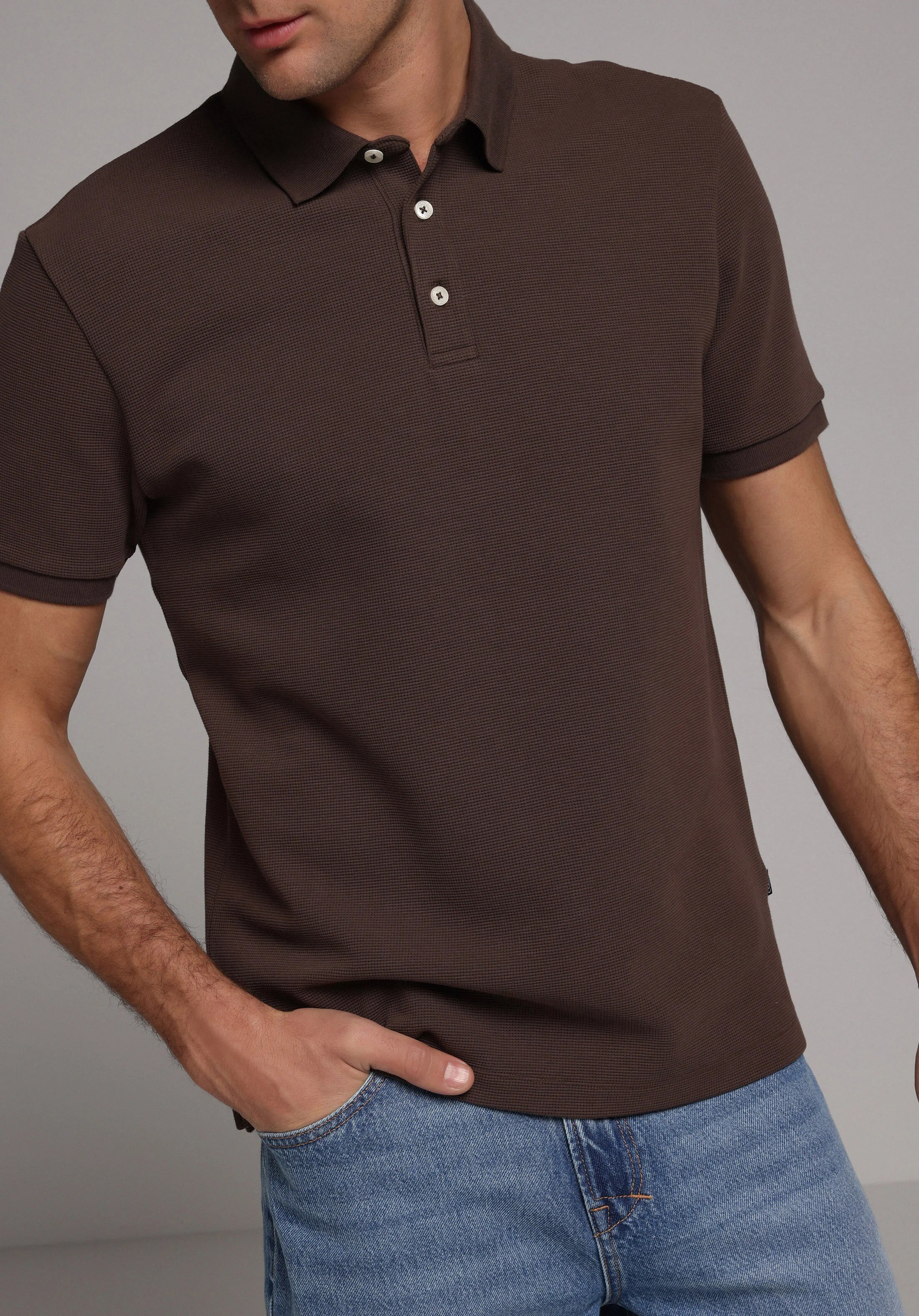 ÖRME ERKEK YAKALI KISA KOL T-SHIRT Regular Fit