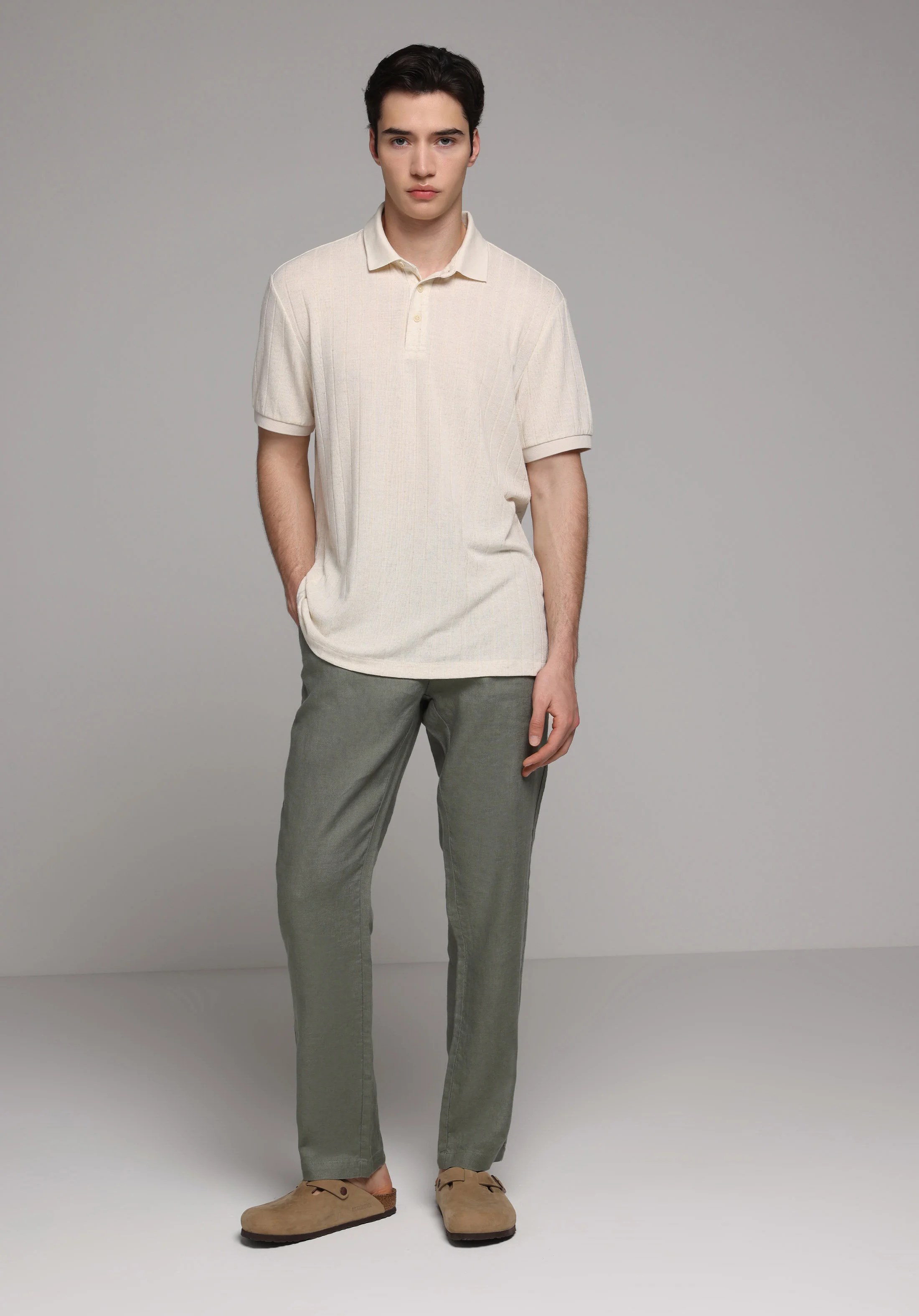 ÖRME ERKEK YAKALI KISA KOL T-SHIRT Regular Fit