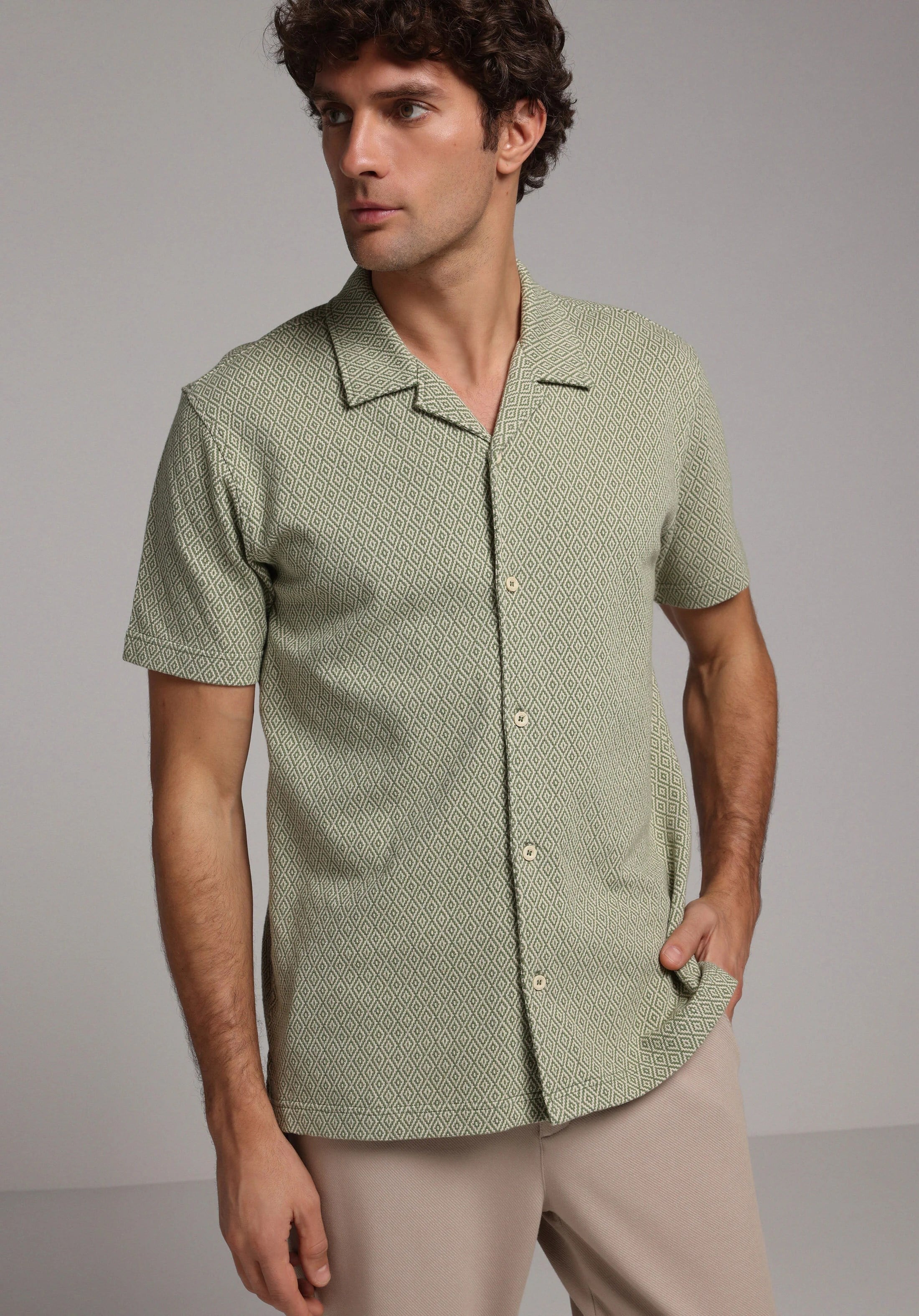 ÖRME ERKEK YAKALI KISA KOL T-SHIRT Regular Fit