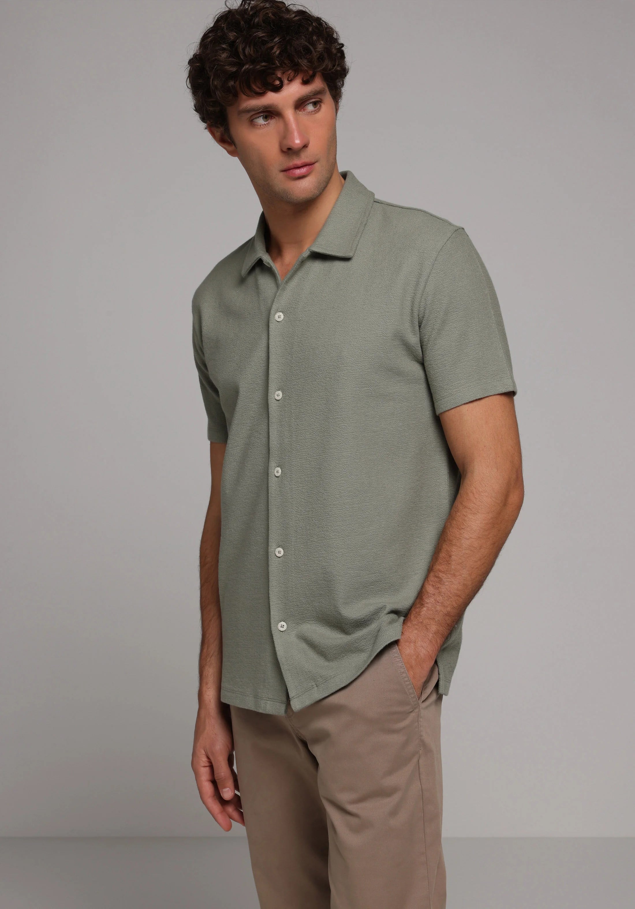 ÖRME ERKEK YAKALI KISA KOL T-SHIRT Regular Fit