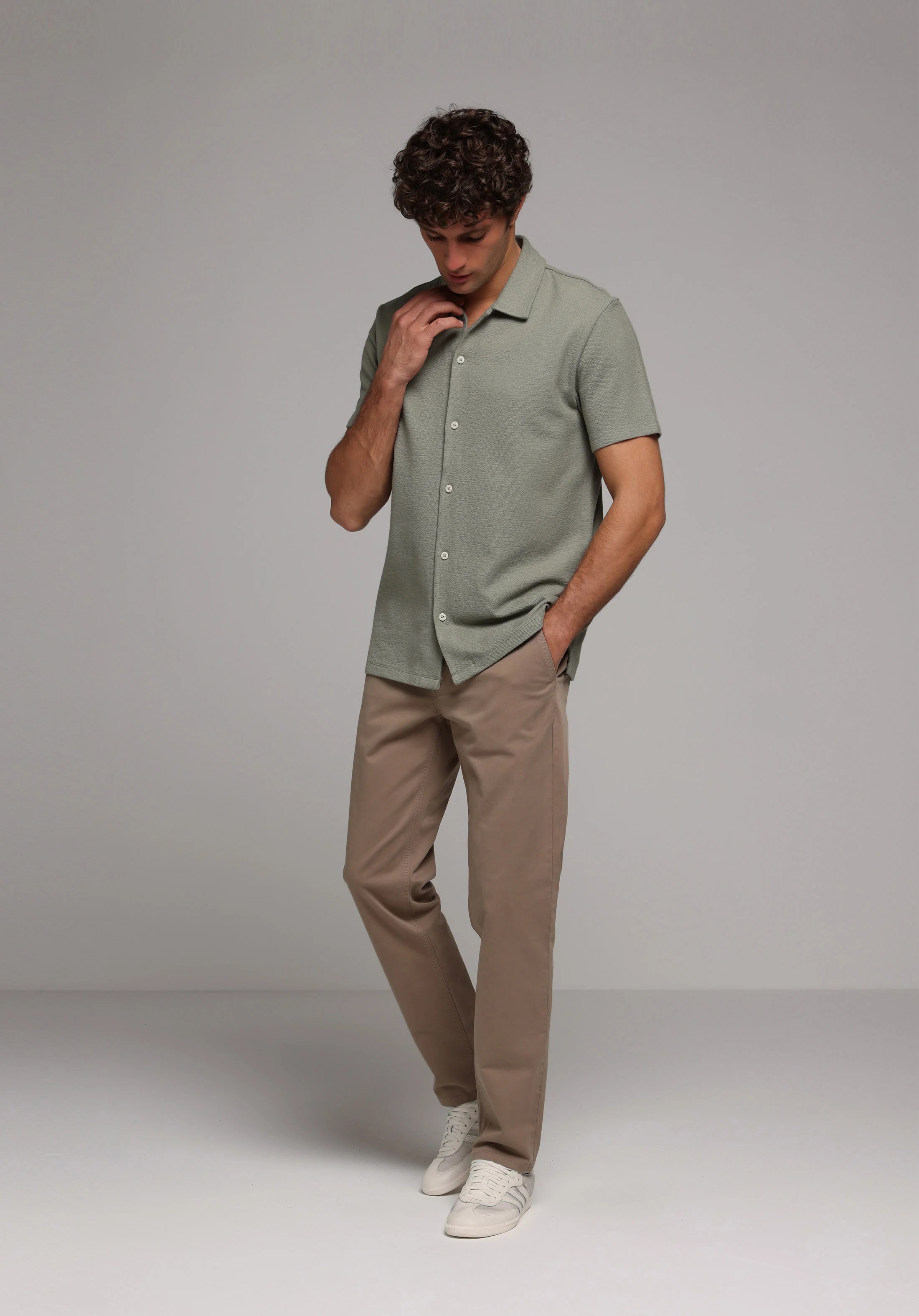 ÖRME ERKEK YAKALI KISA KOL T-SHIRT Regular Fit
