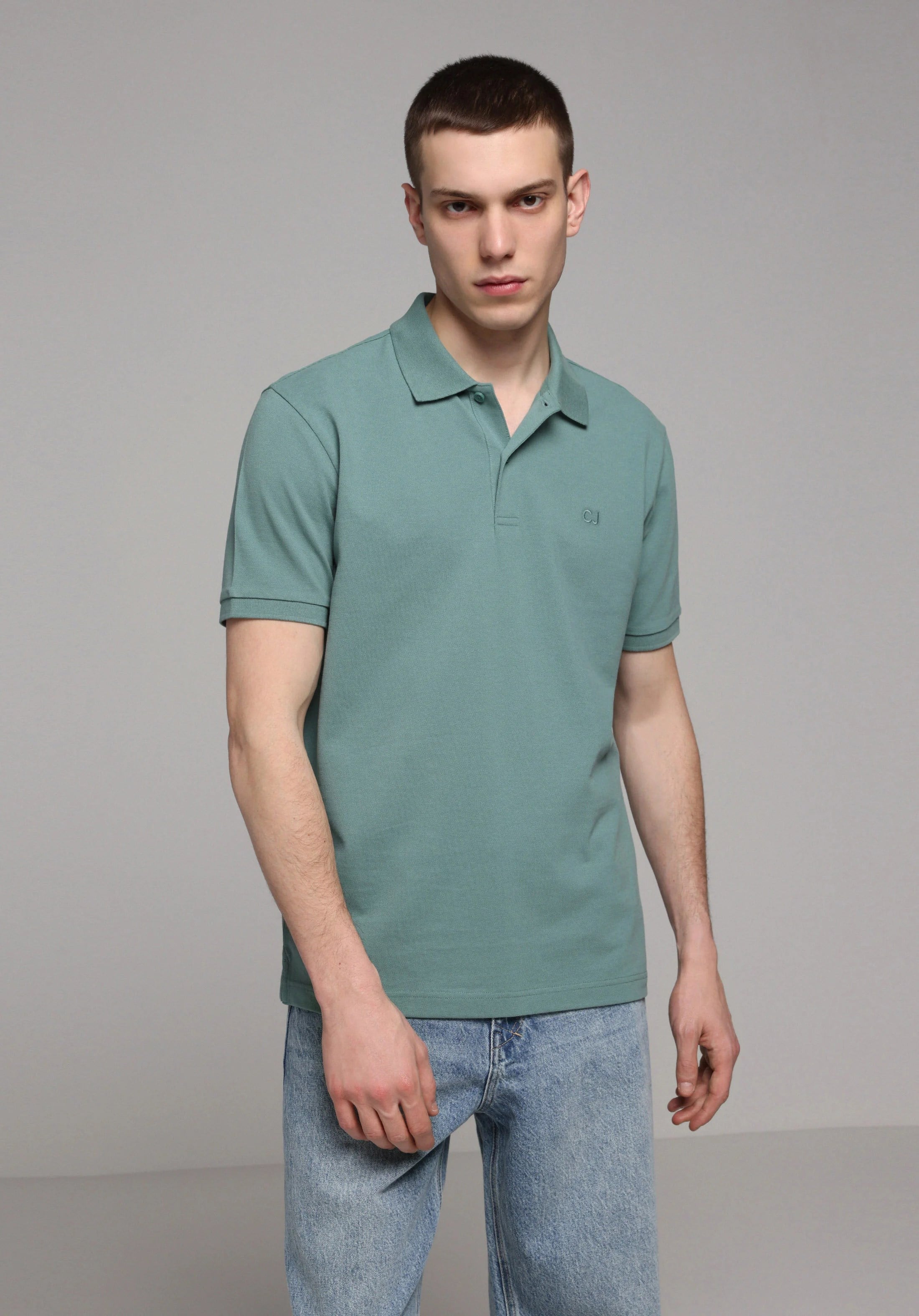 ÖRME ERKEK YAKALI KISA KOL T-SHIRT Regular Fit