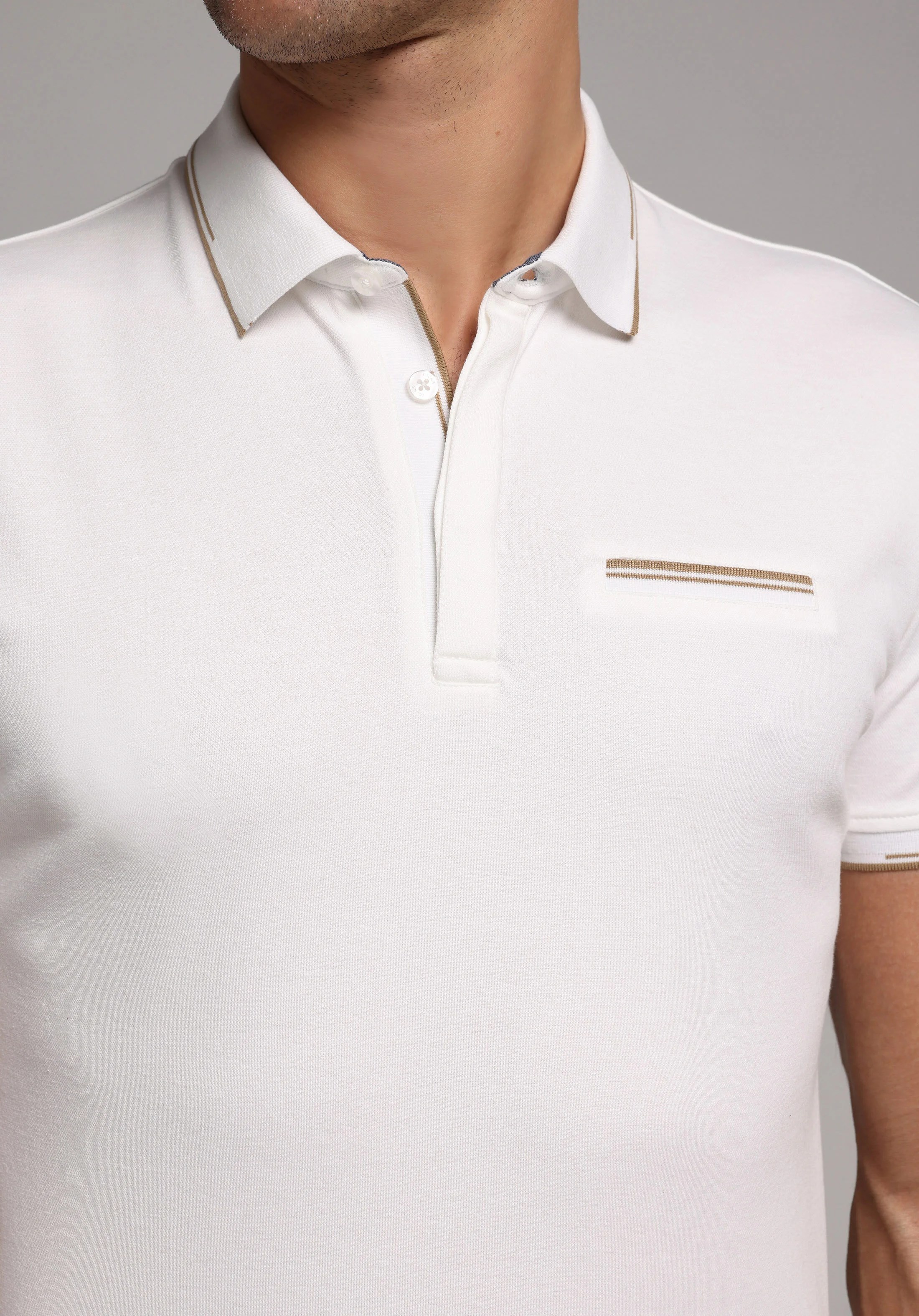 ÖRME ERKEK YAKALI KISA KOL T-SHIRT Slim Fit