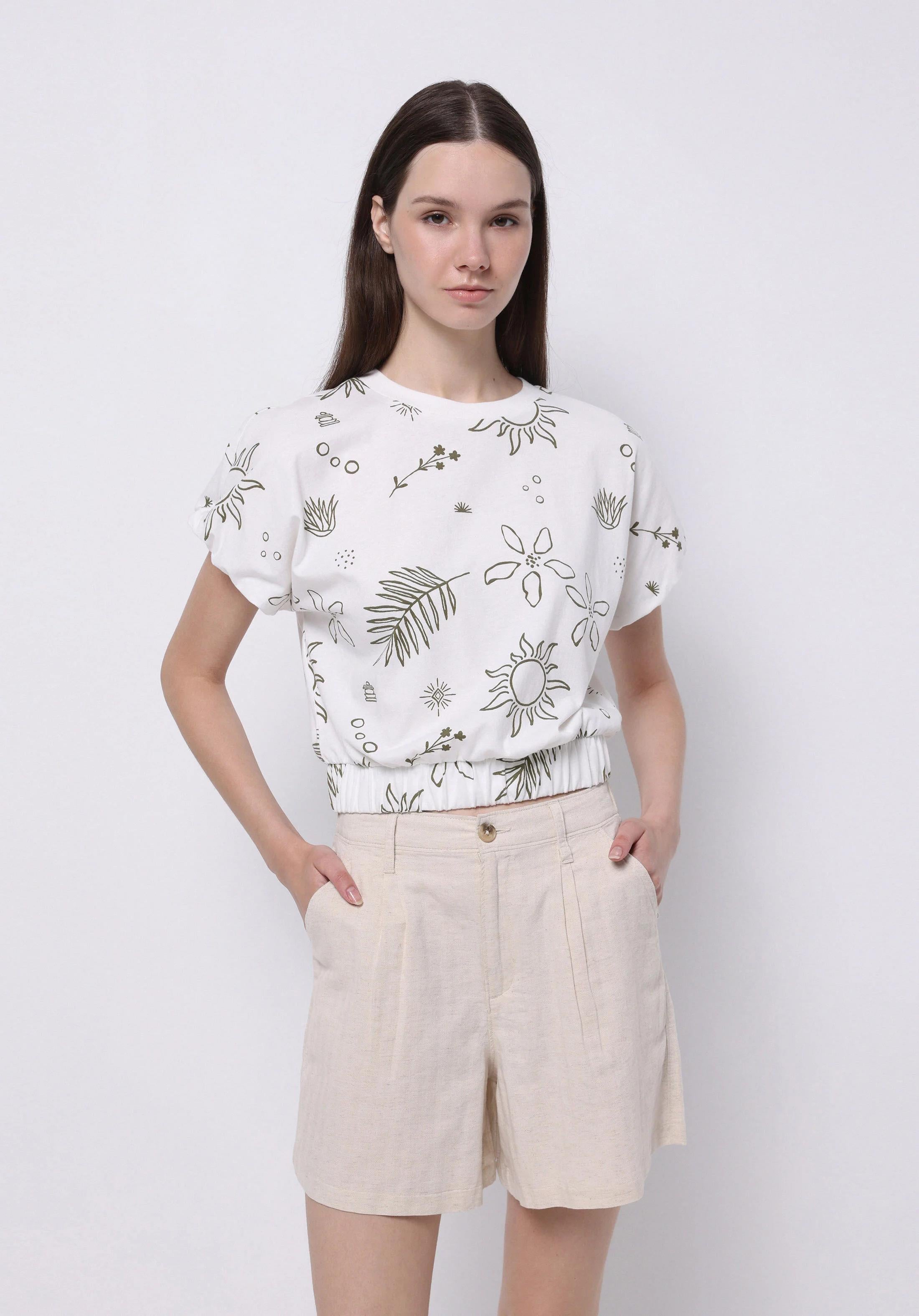 ÖRME KADIN KISA KOL BLUZ Regular Fit