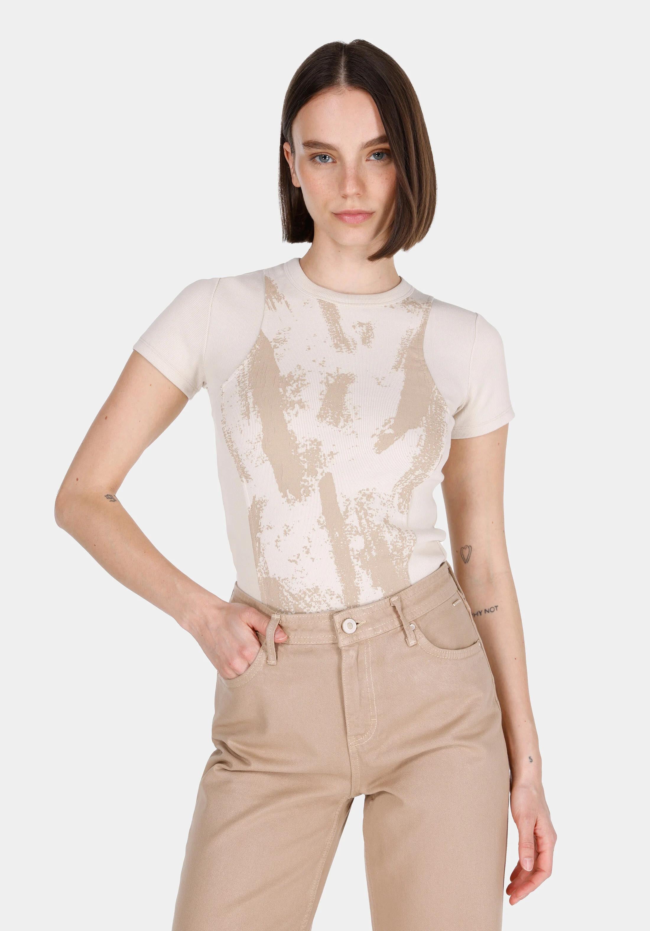ÖRME KADIN KISA KOL BLUZ Slim Fit
