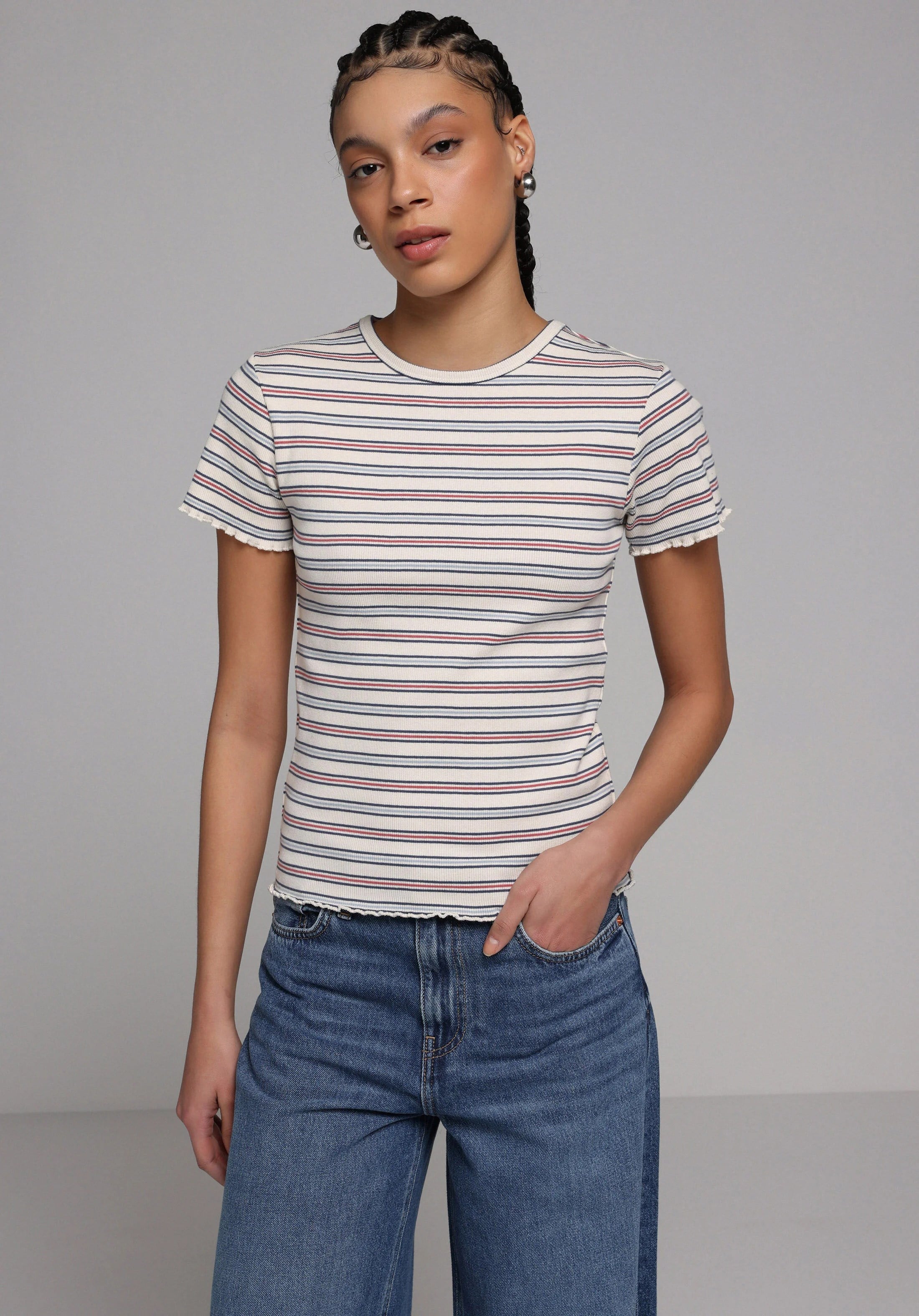 ÖRME KADIN KISA KOL BLUZ Slim Fit