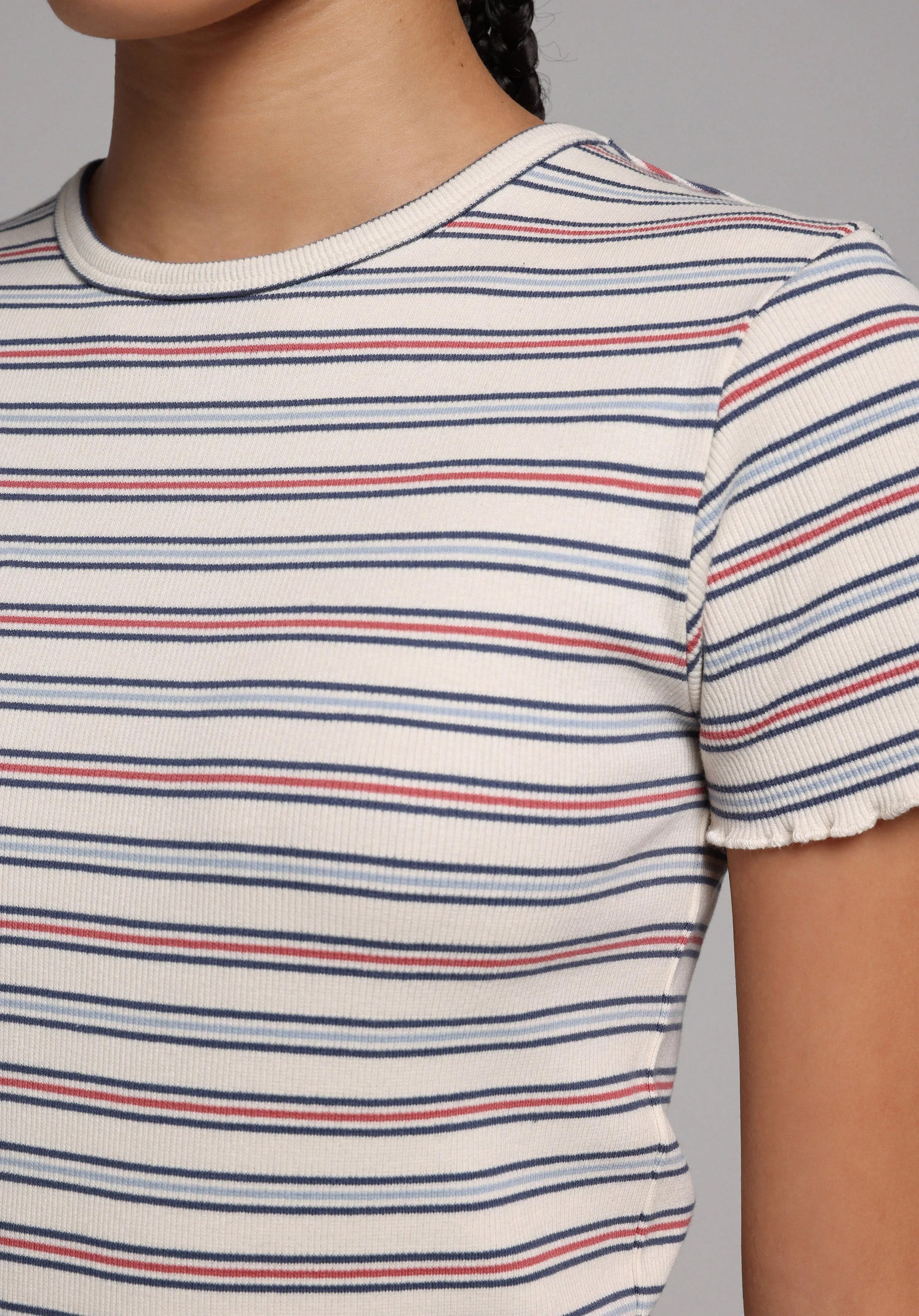ÖRME KADIN KISA KOL BLUZ Slim Fit