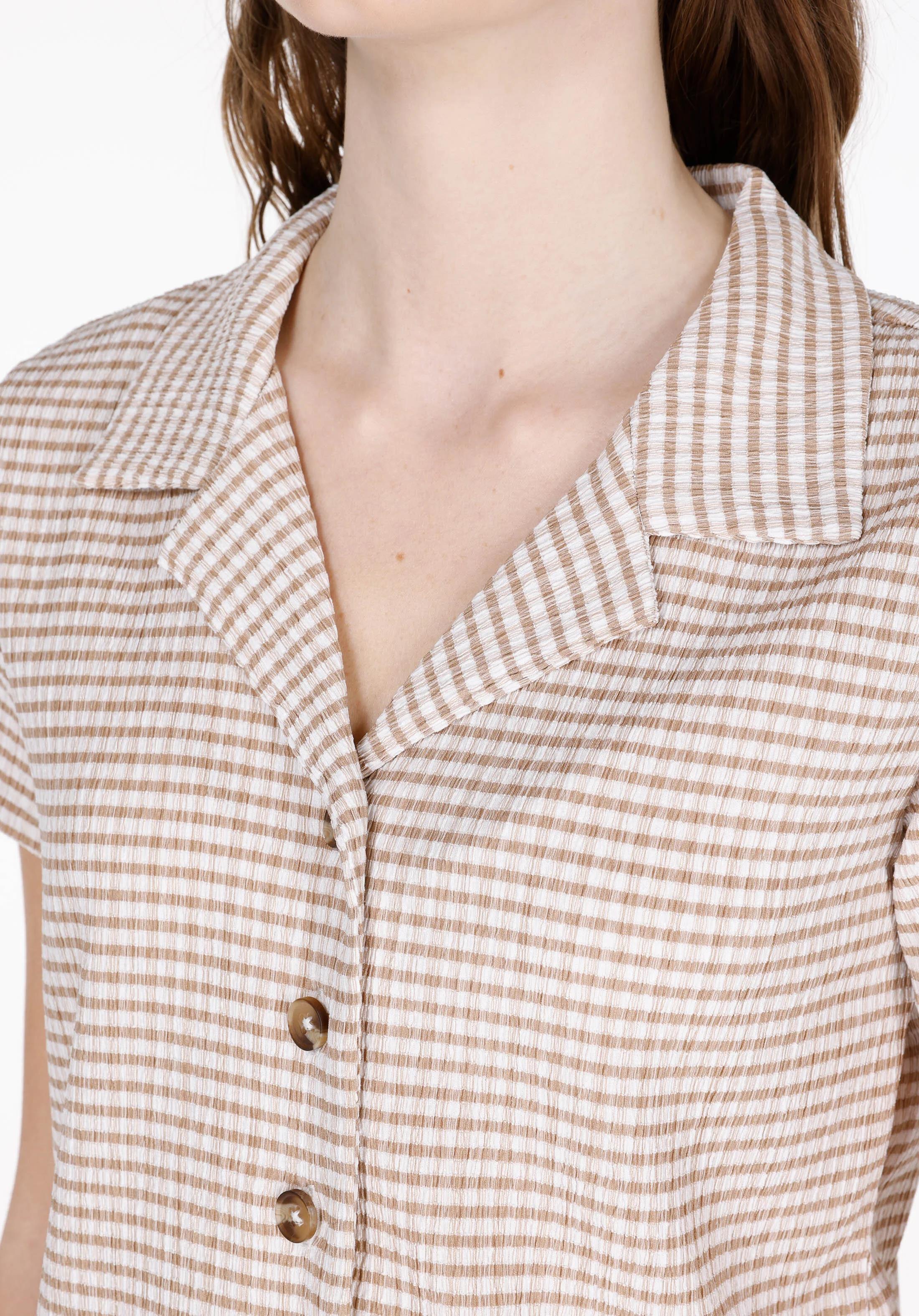 ÖRME KADIN KISA KOL GÖMLEK Slim Fit
