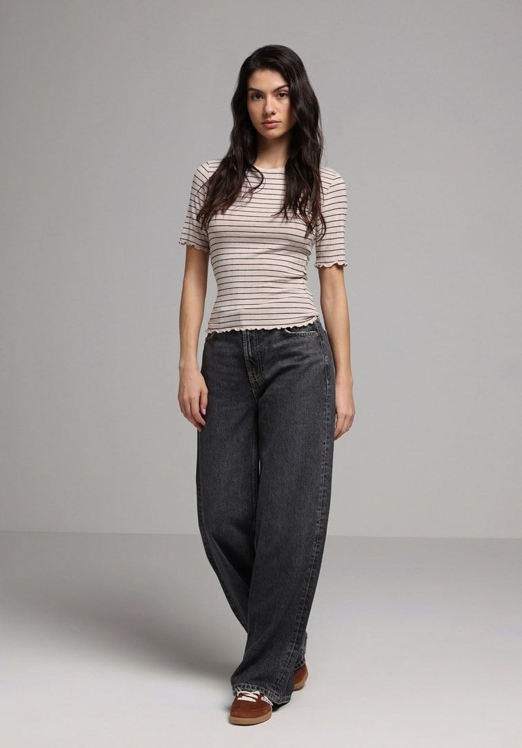 ÖRME KADIN KISA KOL KAZAK Slim Fit