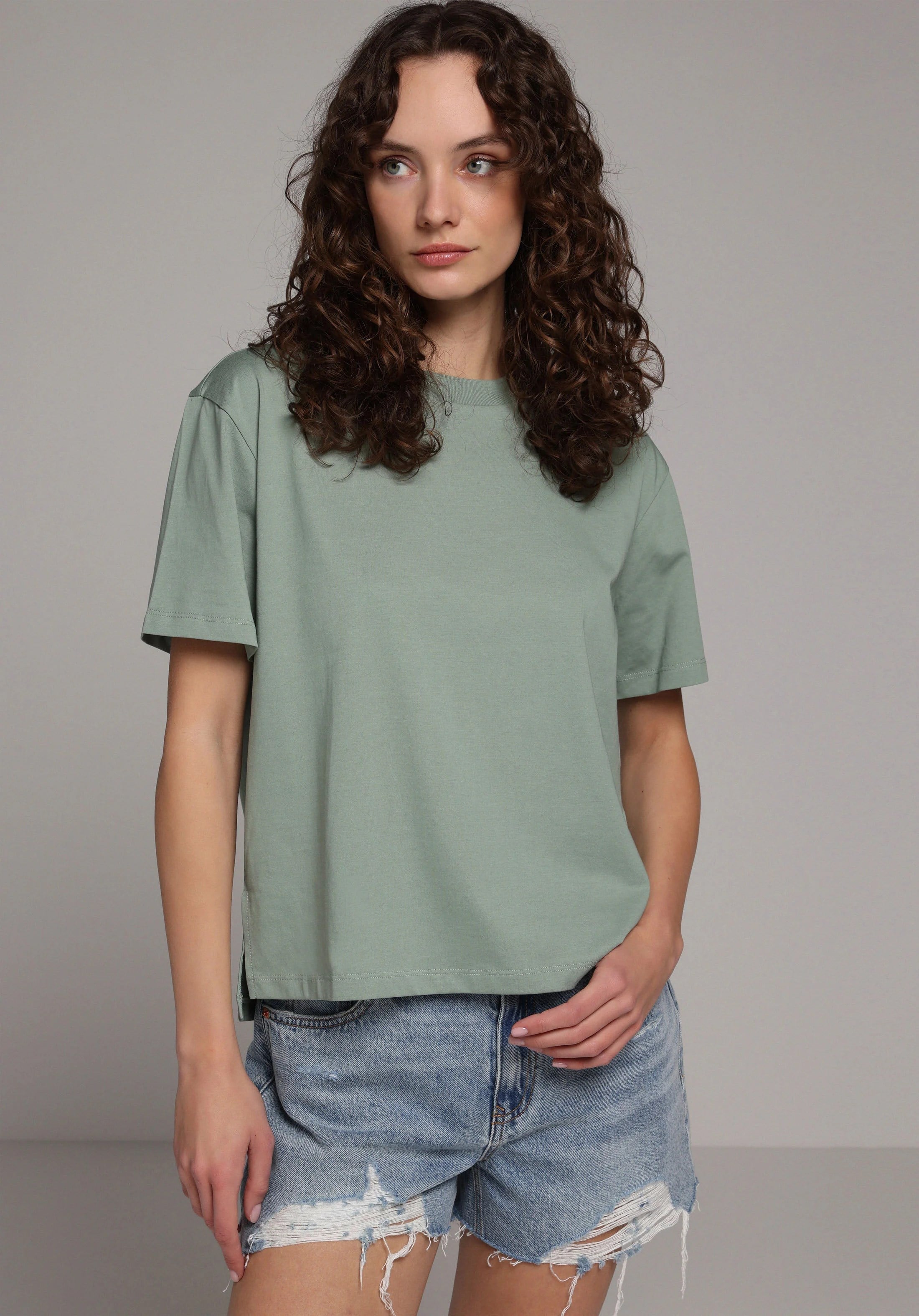 ÖRME KADIN KISA KOL T-SHIRT Regular Fit