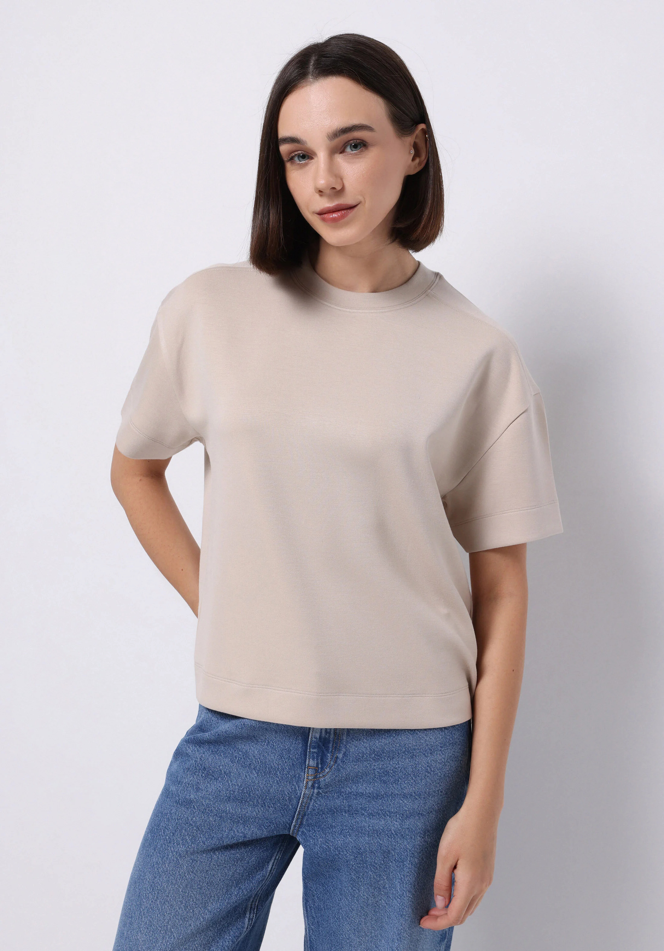 ÖRME KADIN KISA KOL T-SHIRT Regular Fit