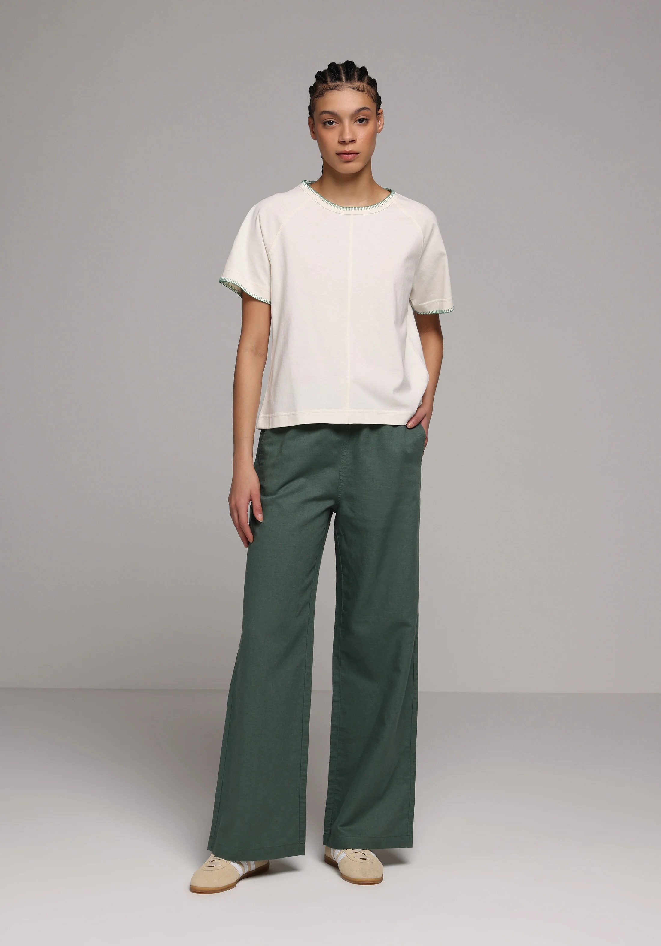 ÖRME KADIN KISA KOL T-SHIRT Regular Fit