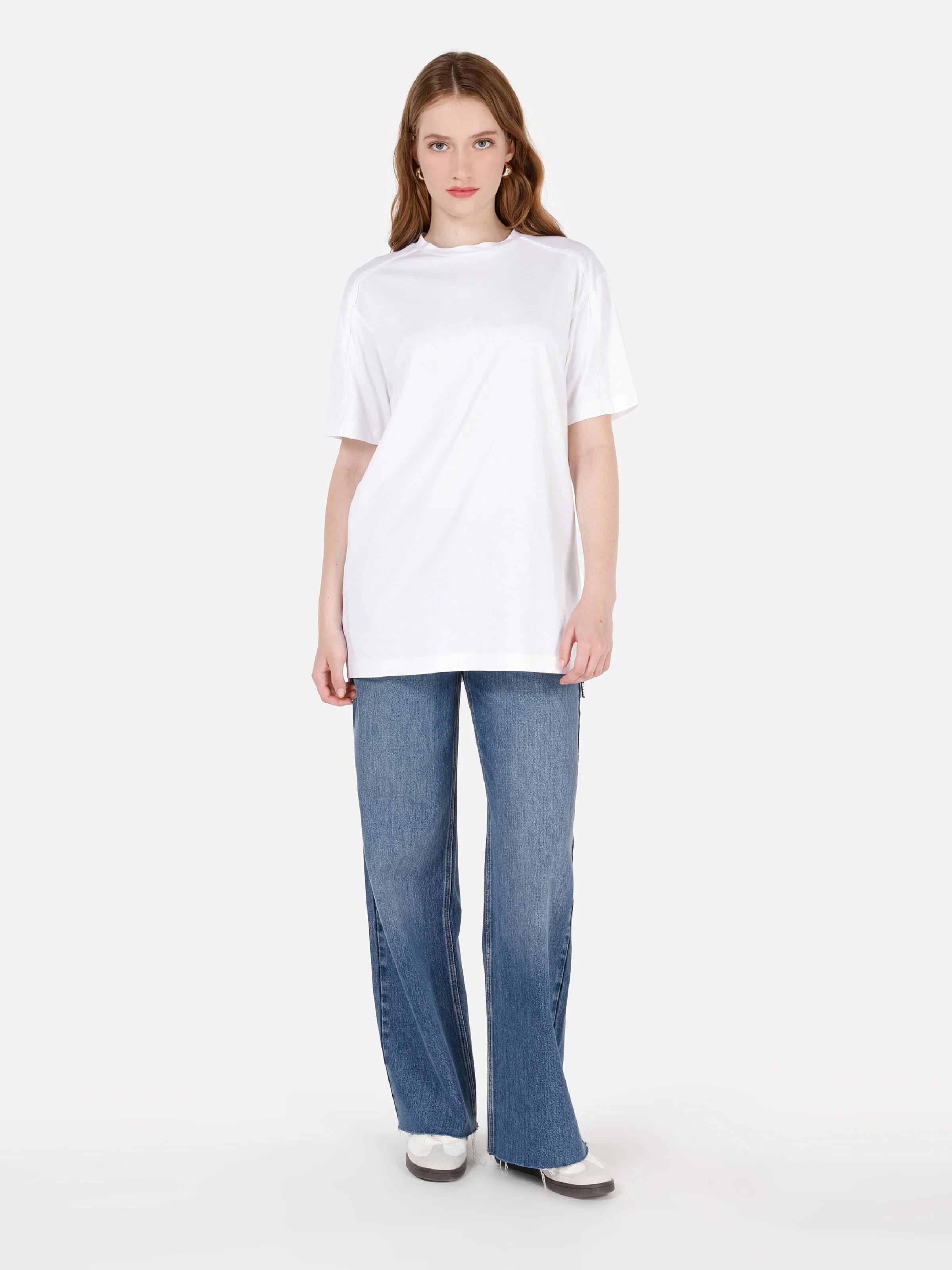 ÖRME KADIN KISA KOL T-SHIRT Regular Fit