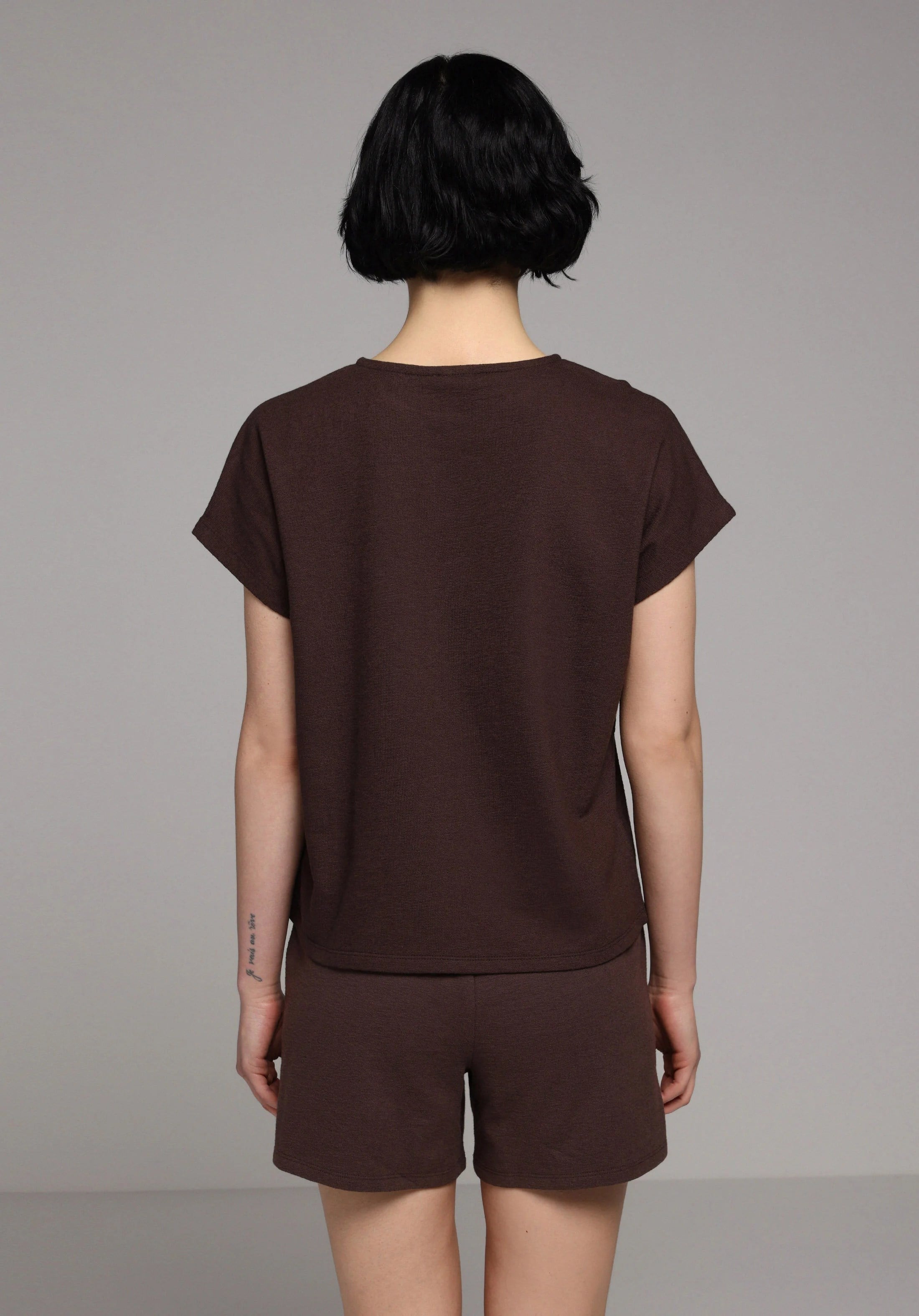 ÖRME KADIN KISA KOL T-SHIRT Regular Fit