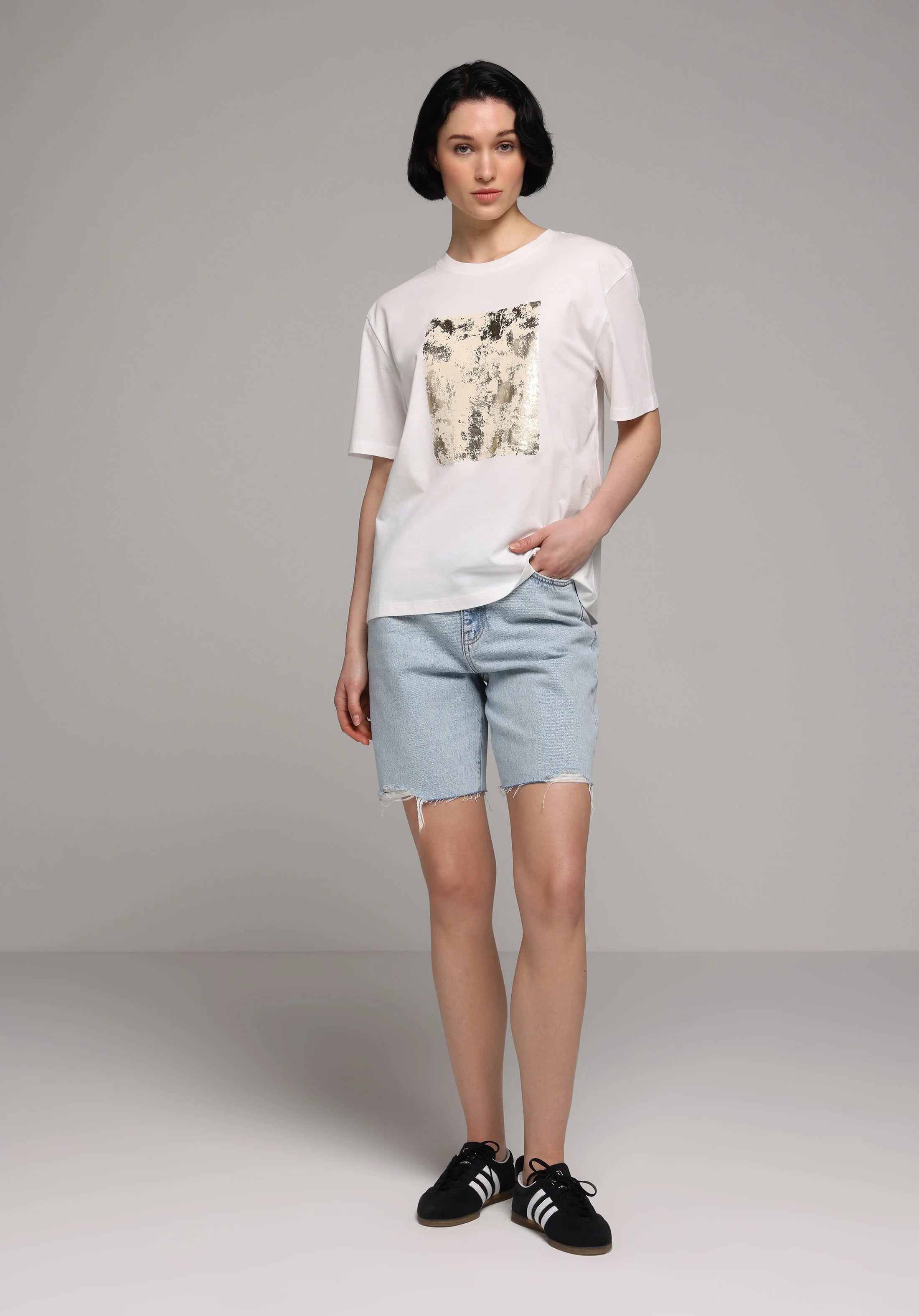 ÖRME KADIN KISA KOL T-SHIRT Regular Fit