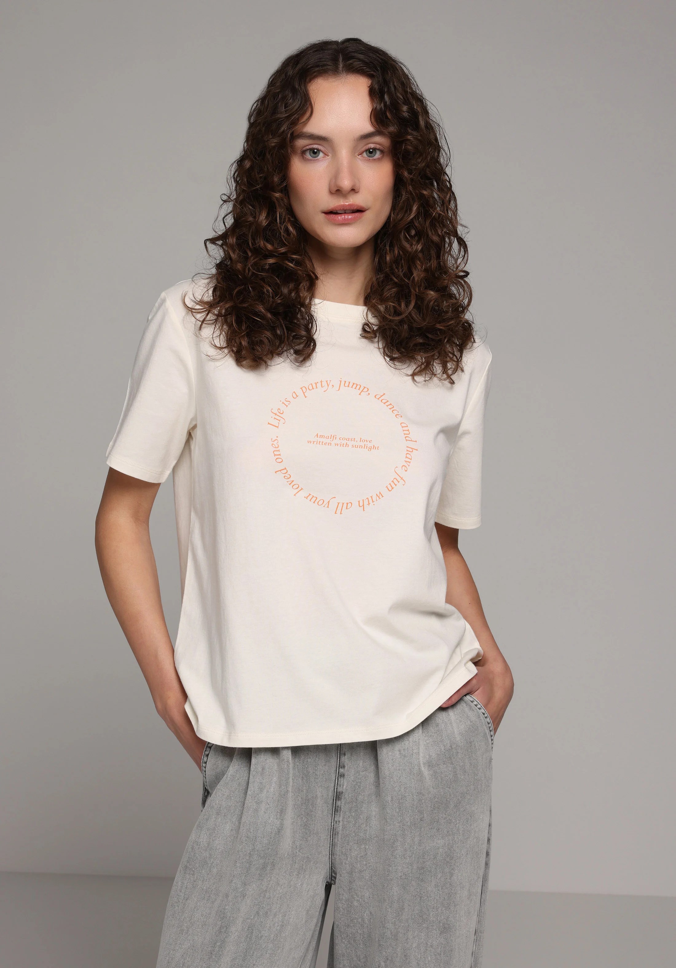ÖRME KADIN KISA KOL T-SHIRT Regular Fit
