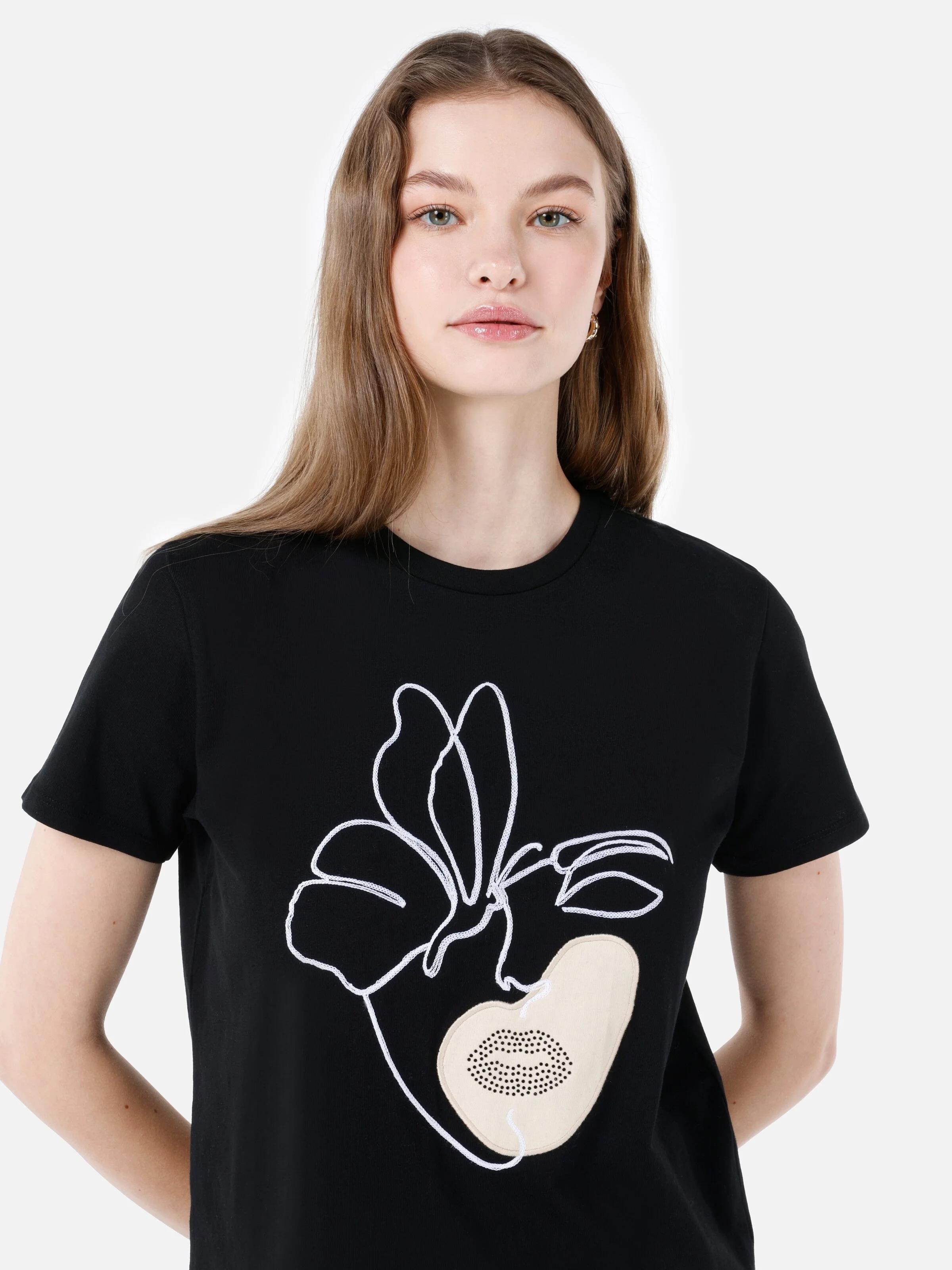 ÖRME KADIN KISA KOL T-SHIRT Regular Fit
