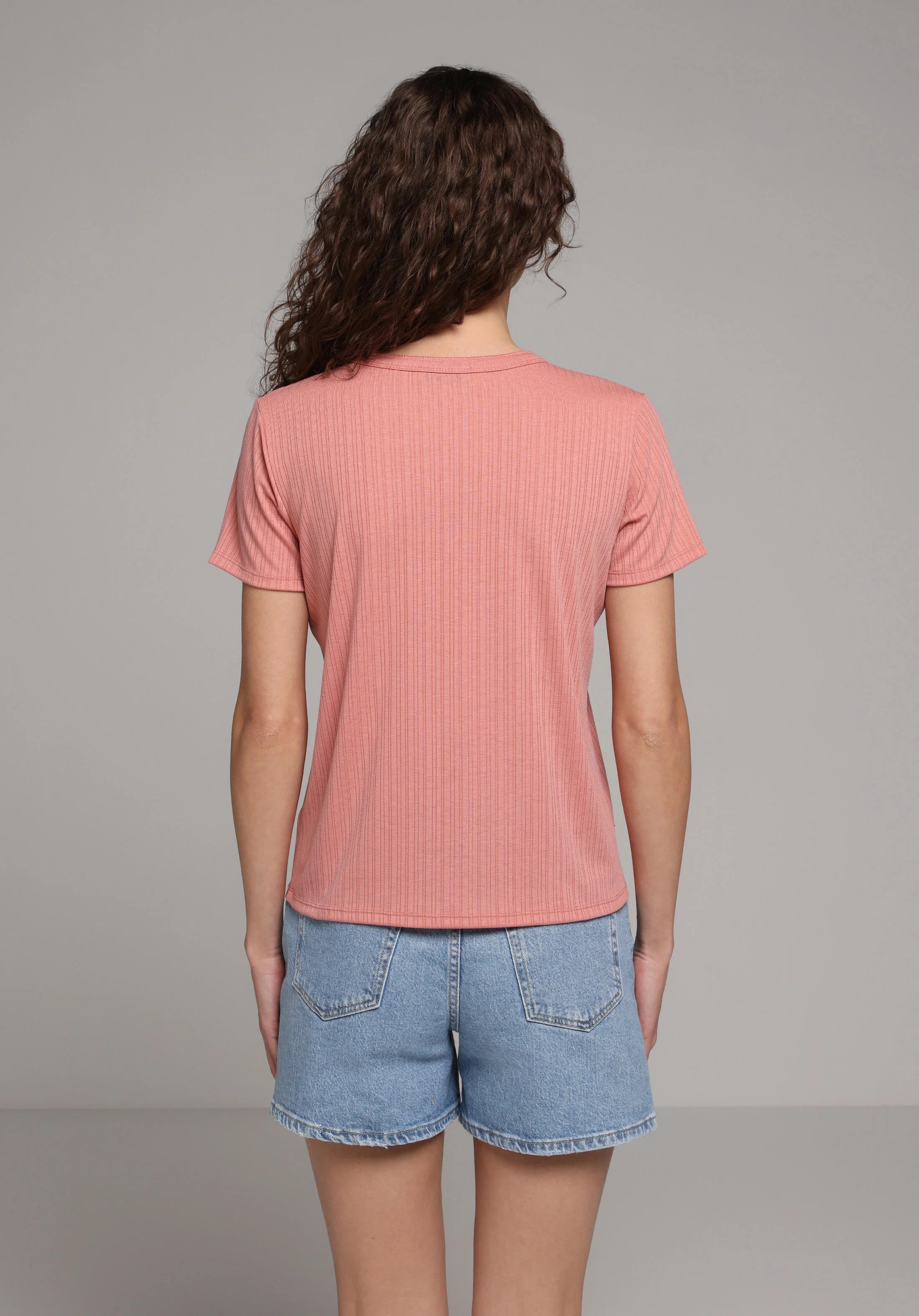 ÖRME KADIN KISA KOL T-SHIRT Regular Fit