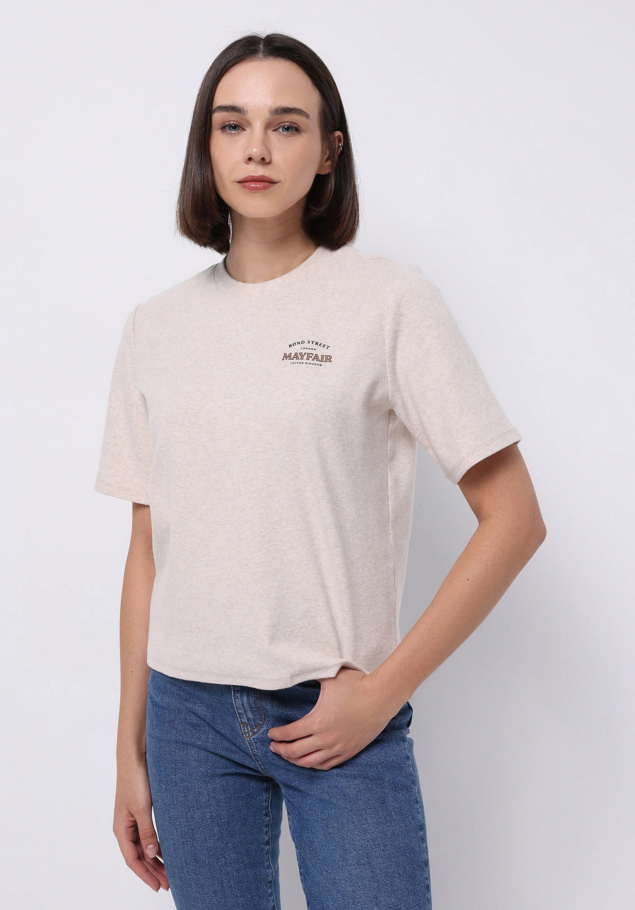 ÖRME KADIN KISA KOL T-SHIRT Regular Fit