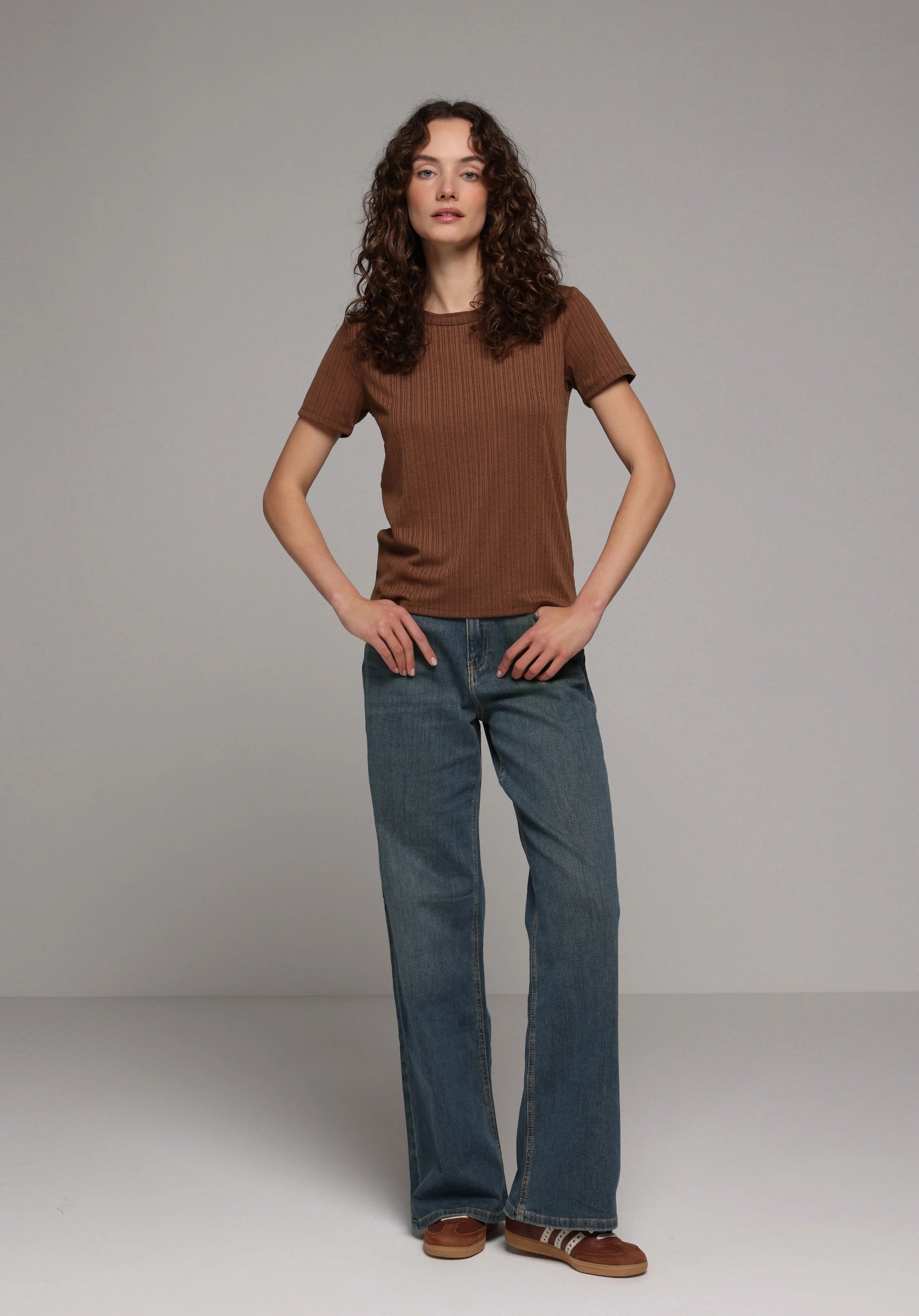 ÖRME KADIN KISA KOL T-SHIRT Regular Fit