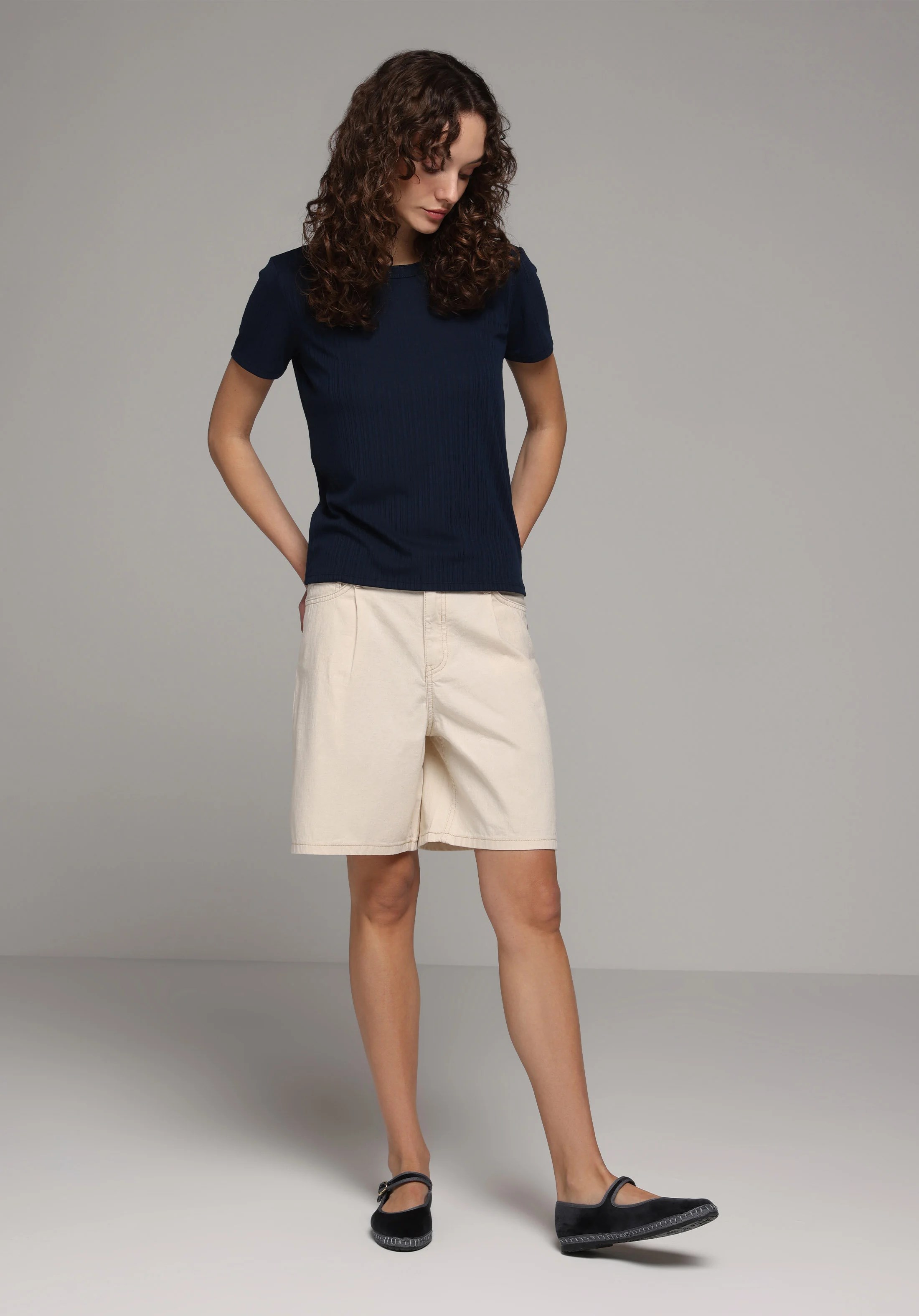ÖRME KADIN KISA KOL T-SHIRT Regular Fit