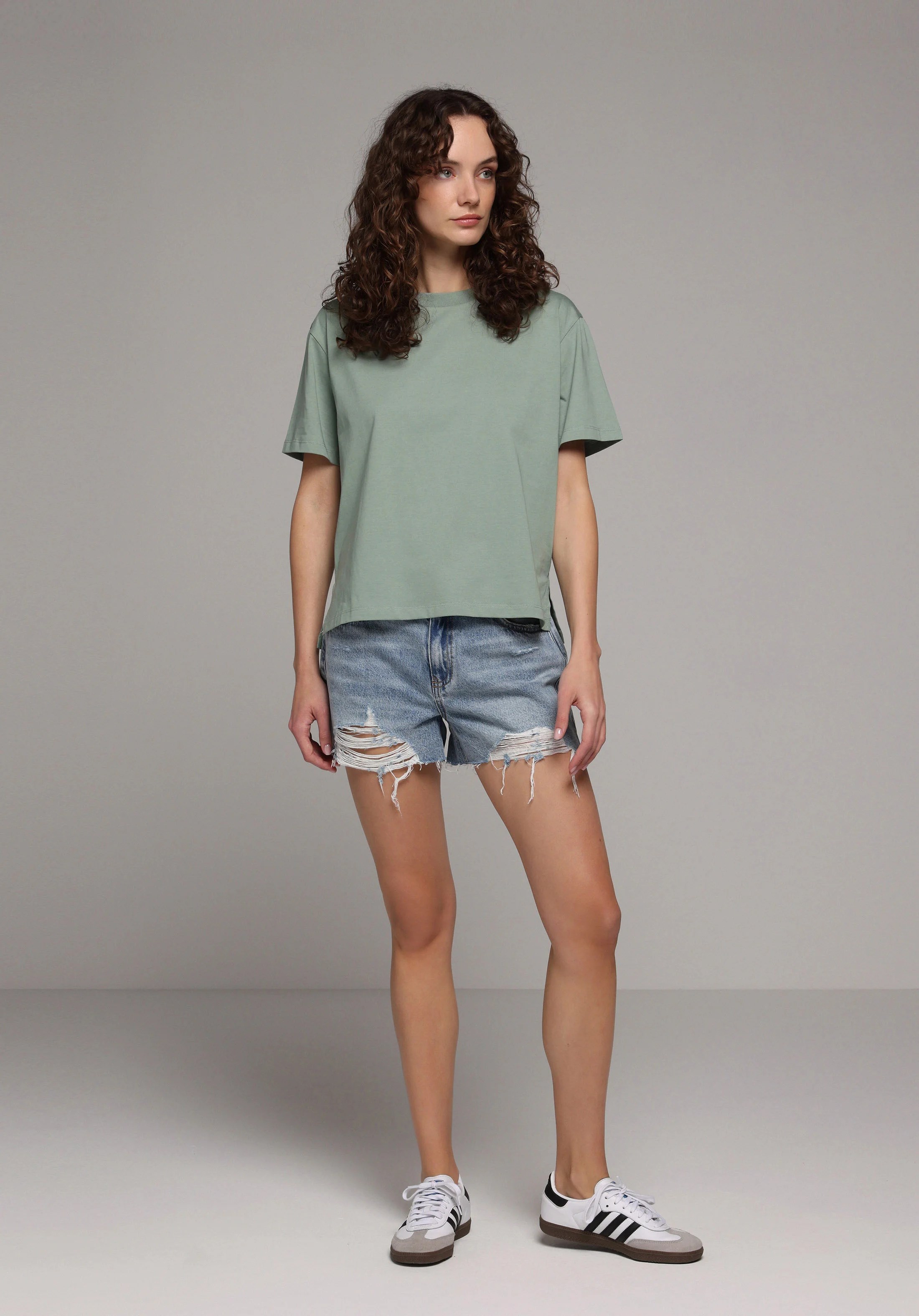 ÖRME KADIN KISA KOL T-SHIRT Regular Fit