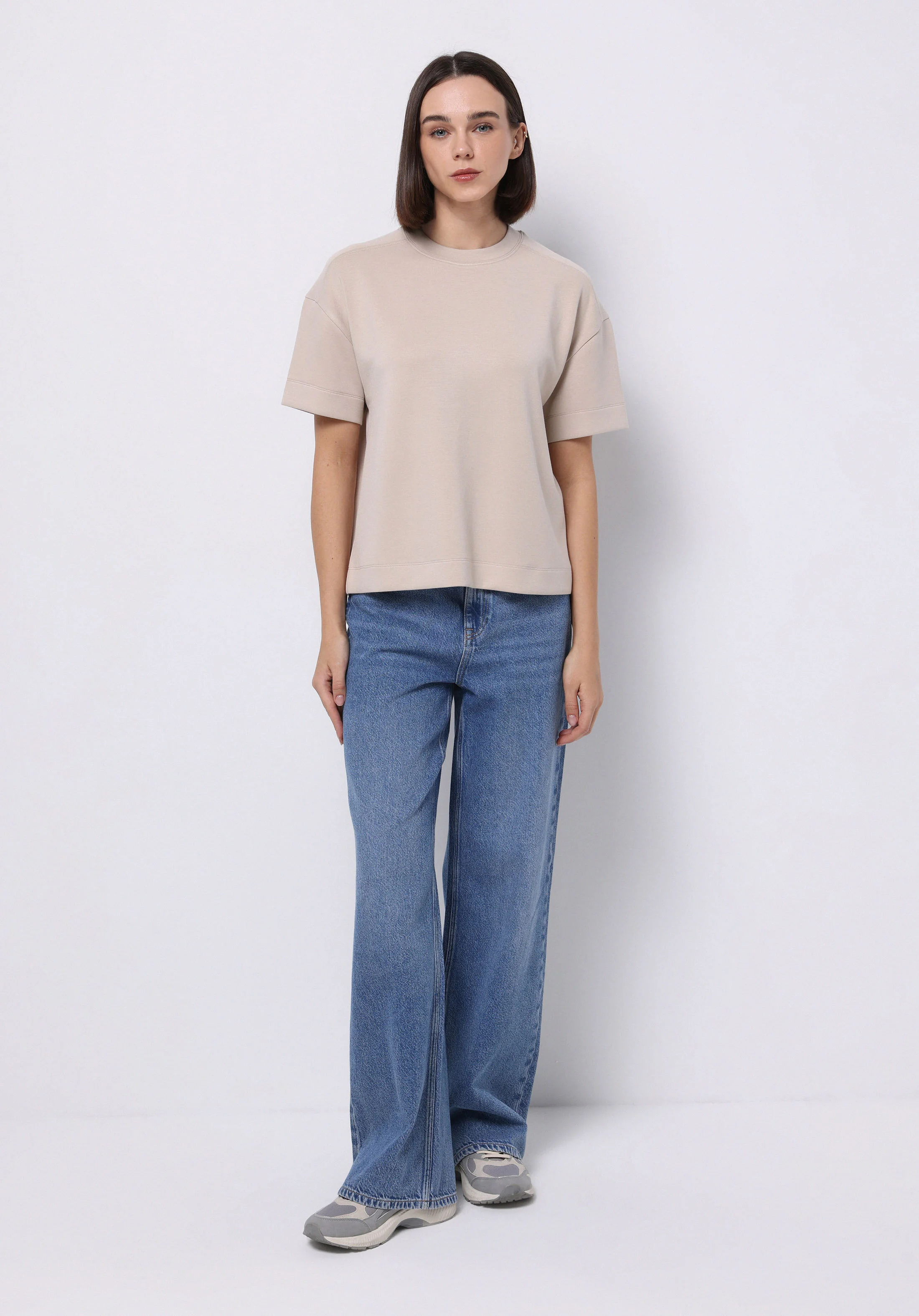 ÖRME KADIN KISA KOL T-SHIRT Regular Fit