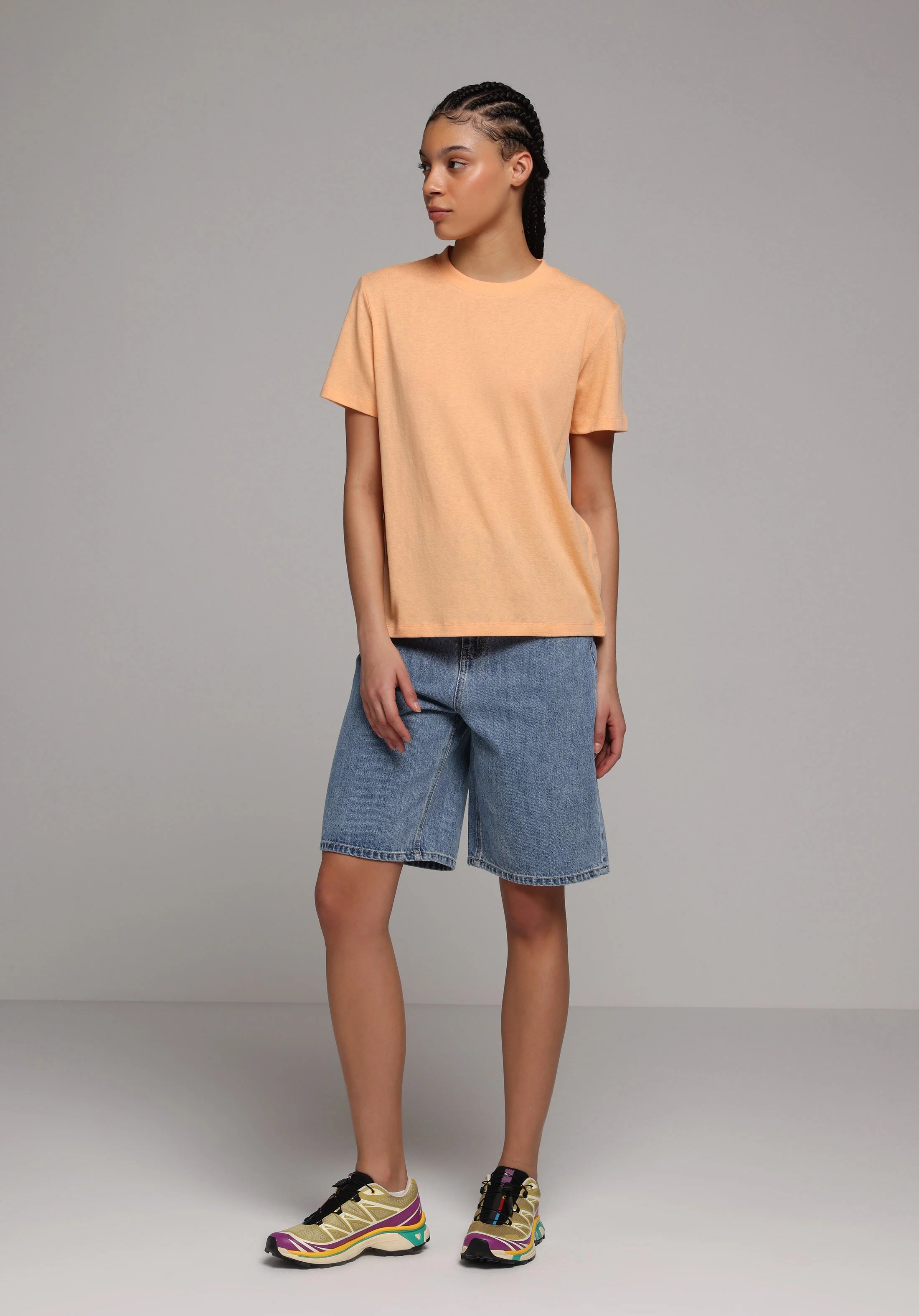 ÖRME KADIN KISA KOL T-SHIRT Regular Fit
