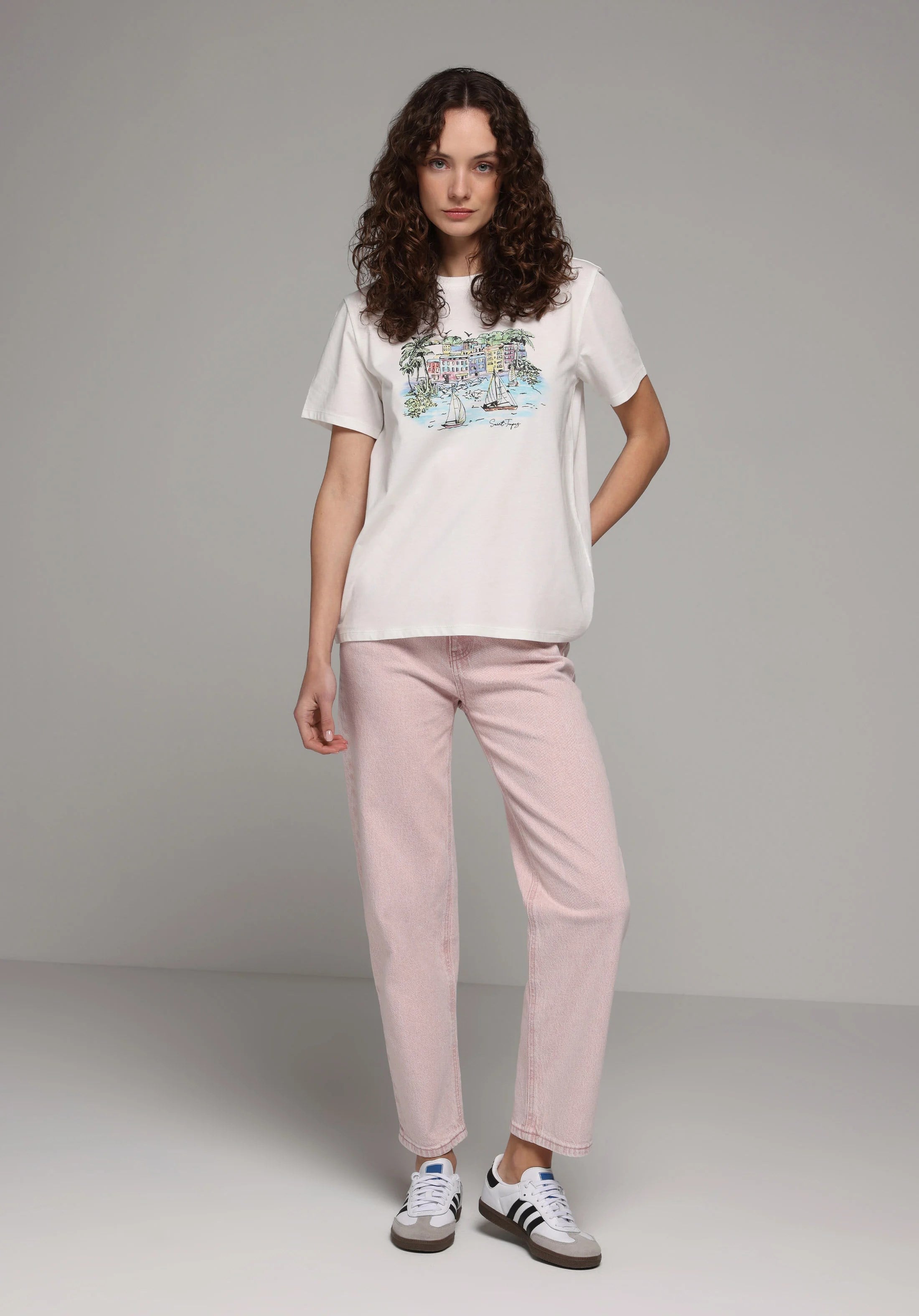 ÖRME KADIN KISA KOL T-SHIRT Regular Fit