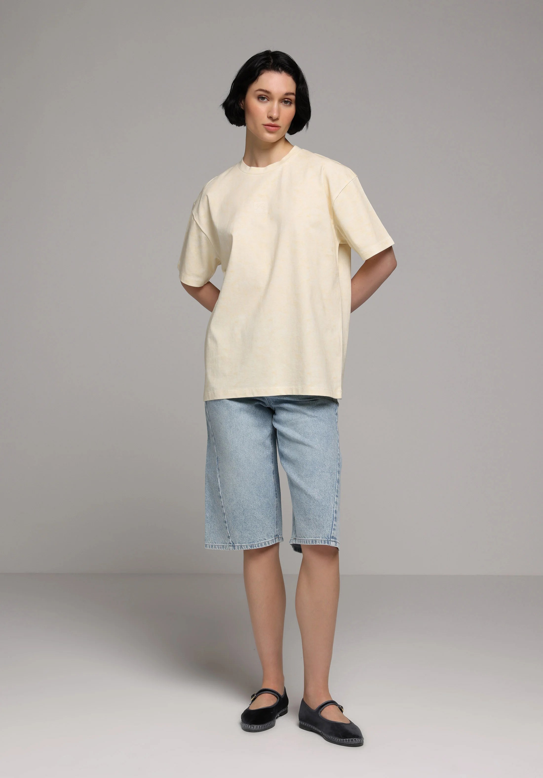 ÖRME KADIN KISA KOL T-SHIRT Relax Fit
