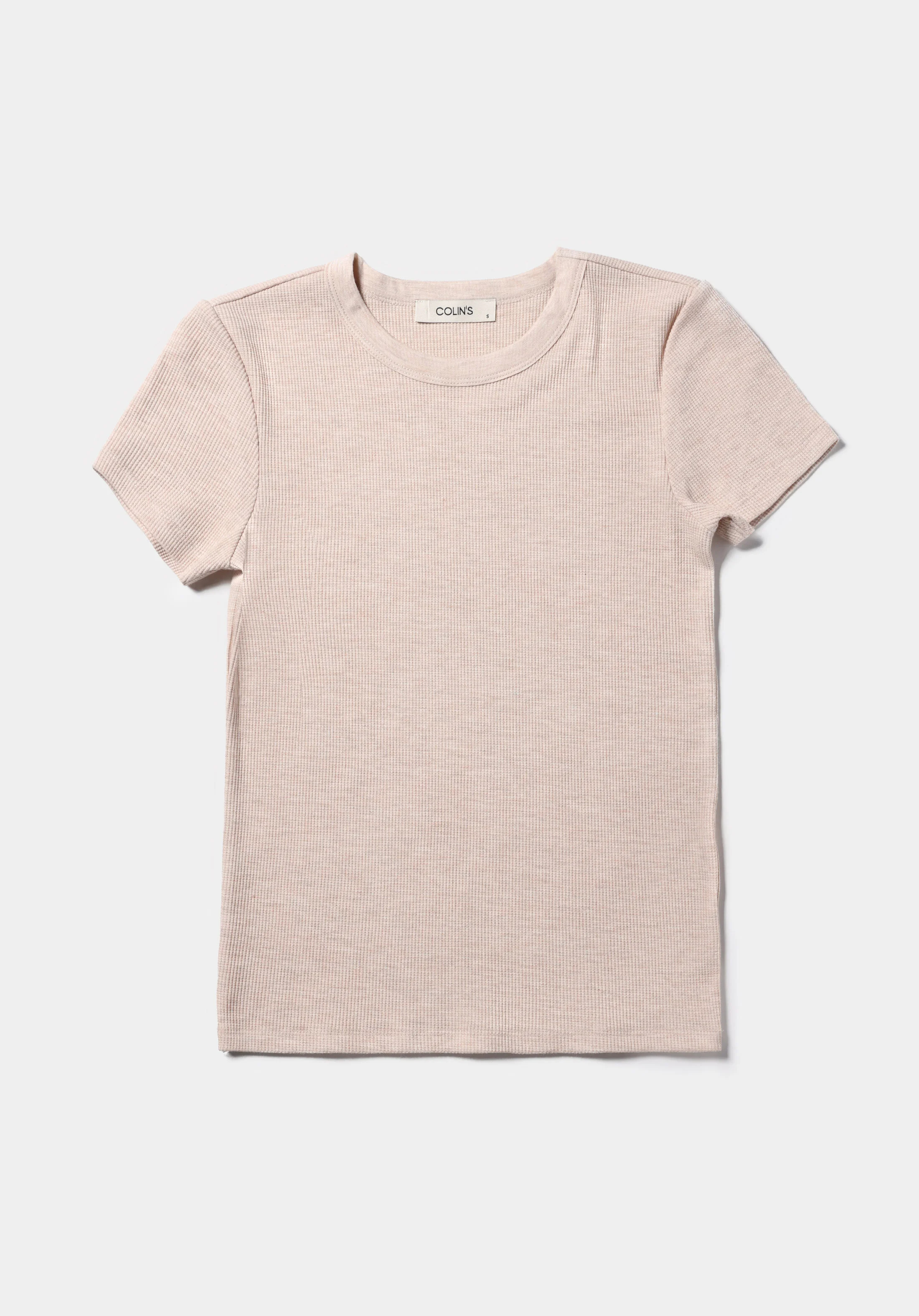 ÖRME KADIN KISA KOL T-SHIRT Slim Fit