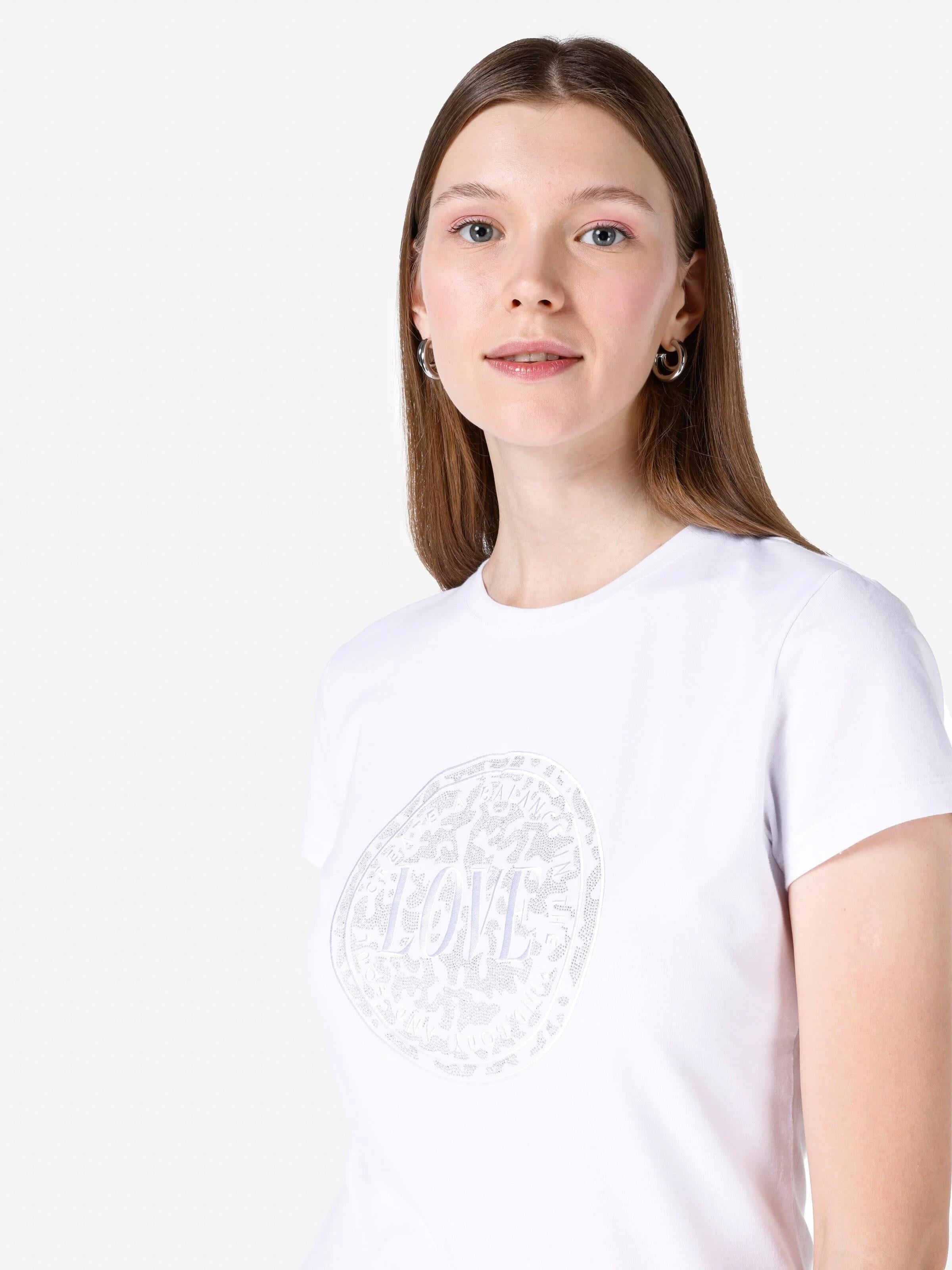 ÖRME KADIN KISA KOL T-SHIRT Slim Fit