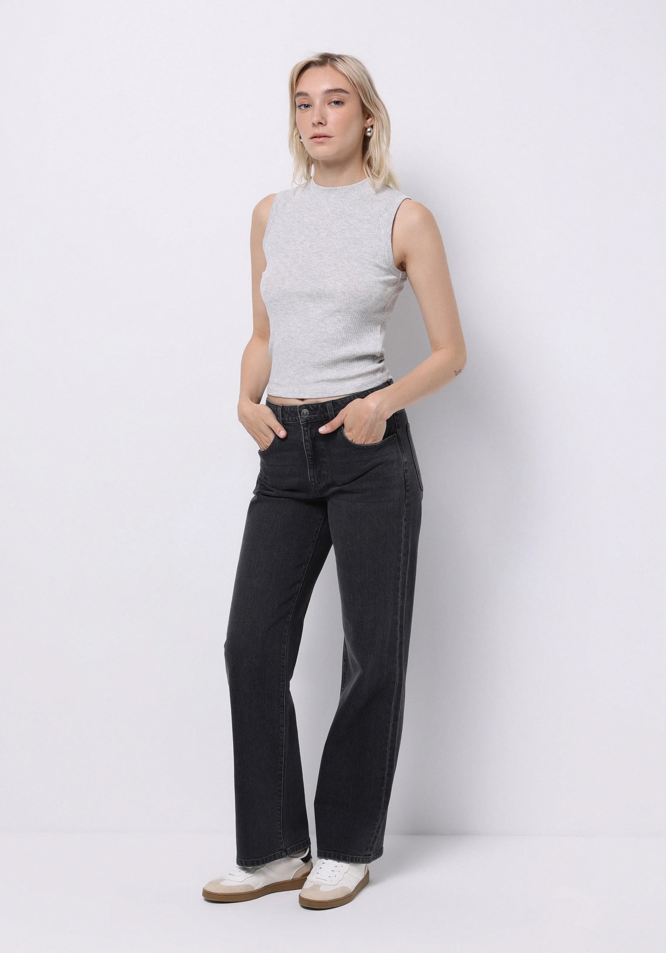 ÖRME KADIN KOLSUZ ATLET Slim Fit