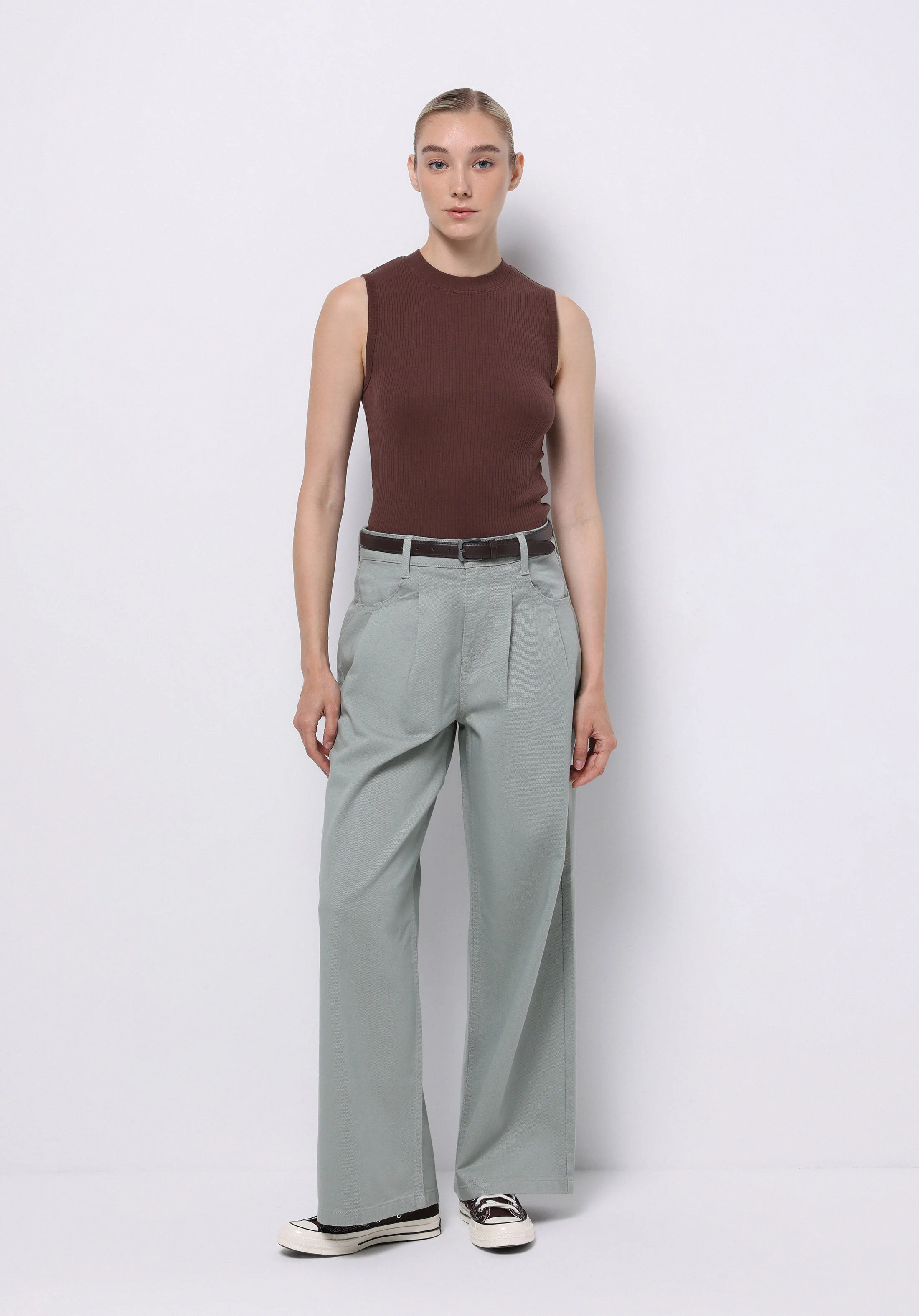 ÖRME KADIN KOLSUZ ATLET Slim Fit