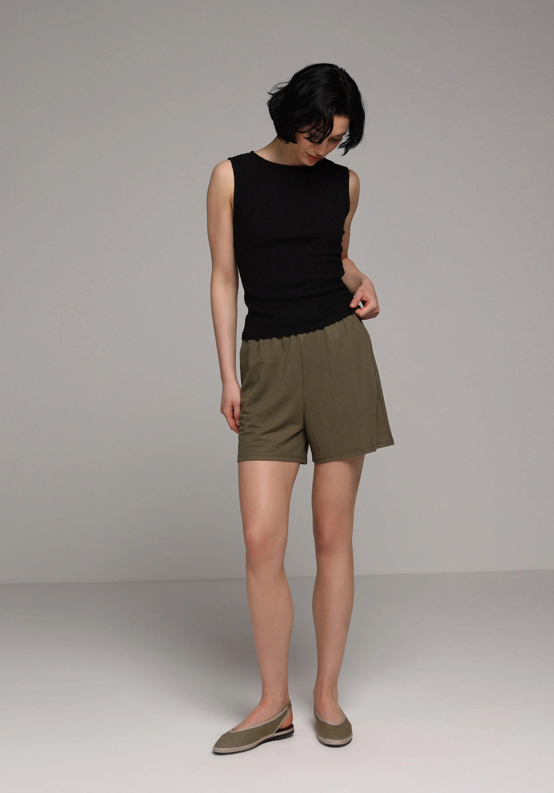 ÖRME KADIN KOLSUZ BLUZ Slim Fit