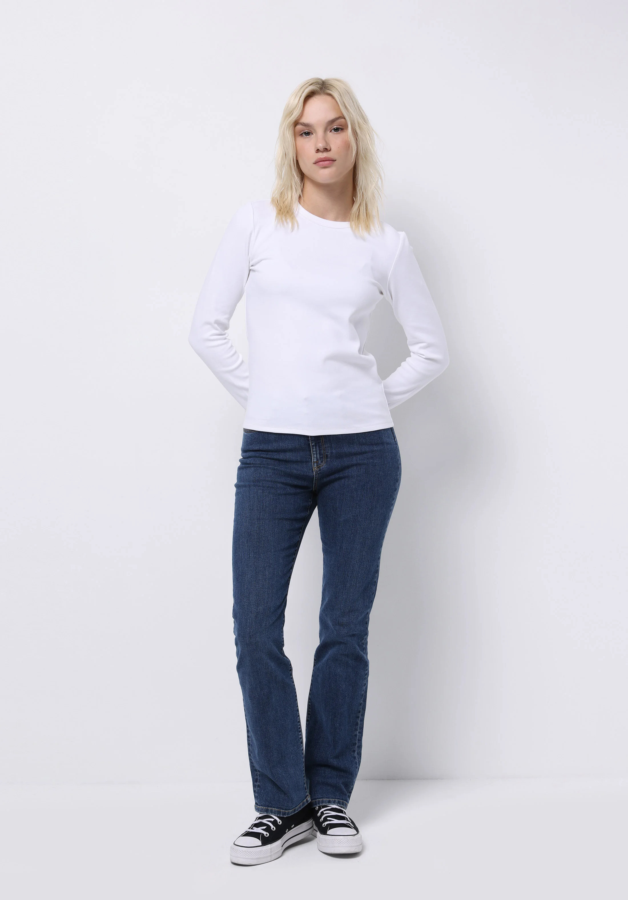 ÖRME KADIN UZUN KOL T-SHIRT Slim Fit
