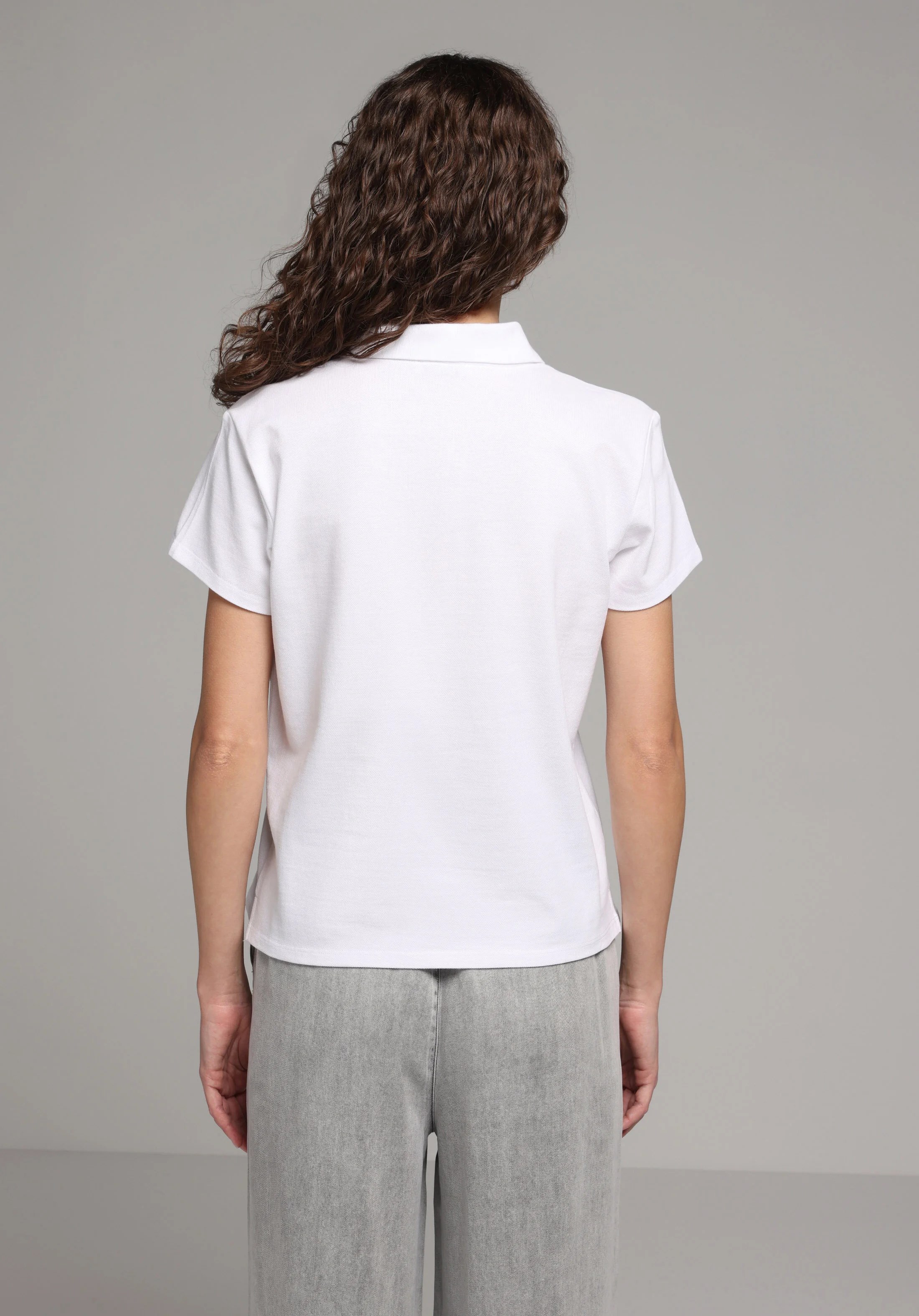 ÖRME KADIN YAKALI KISA KOL T-SHIRT Regular Fit