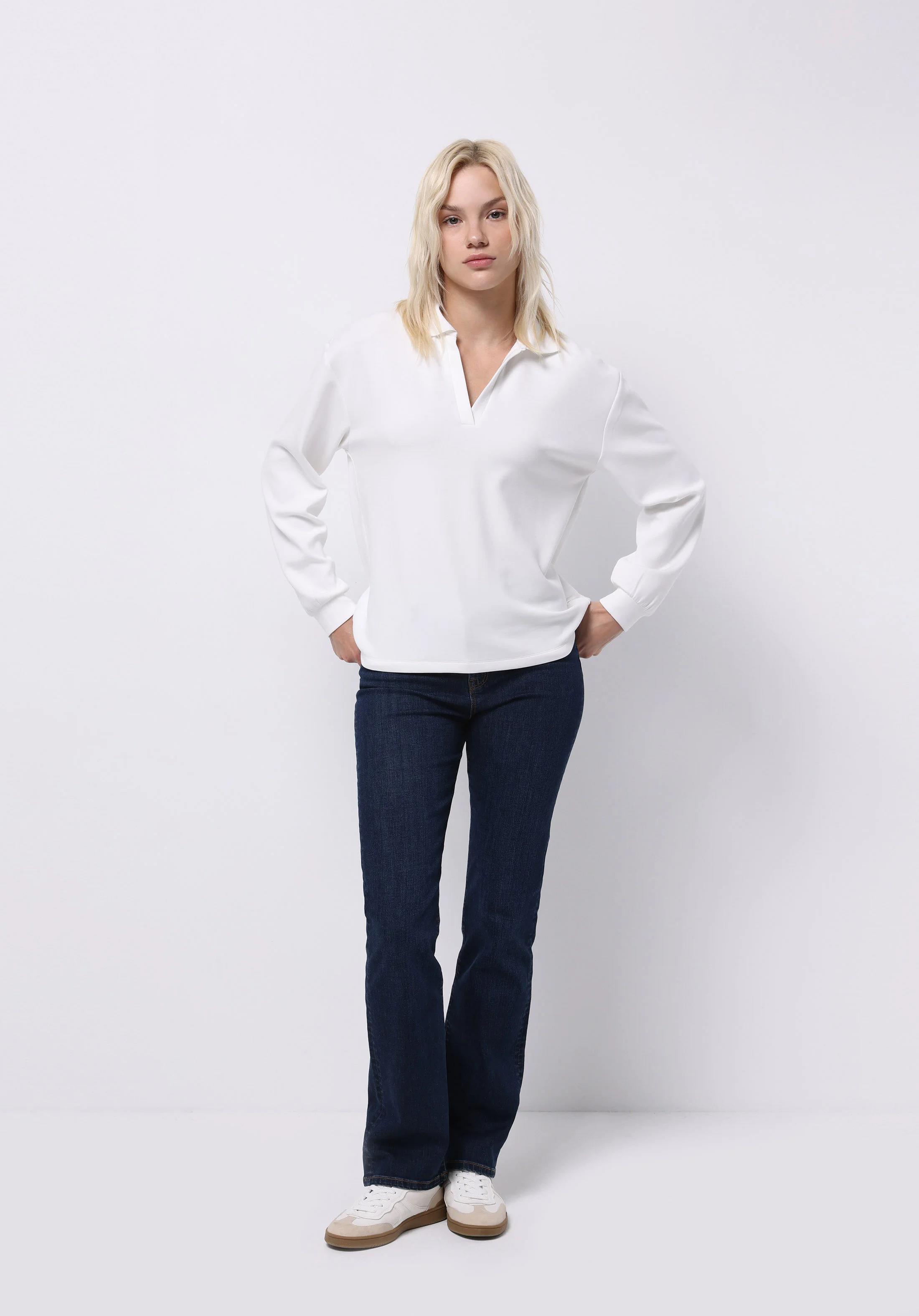 ÖRME KADIN YAKALI UZUN KOL T-SHIRT Regular Fit