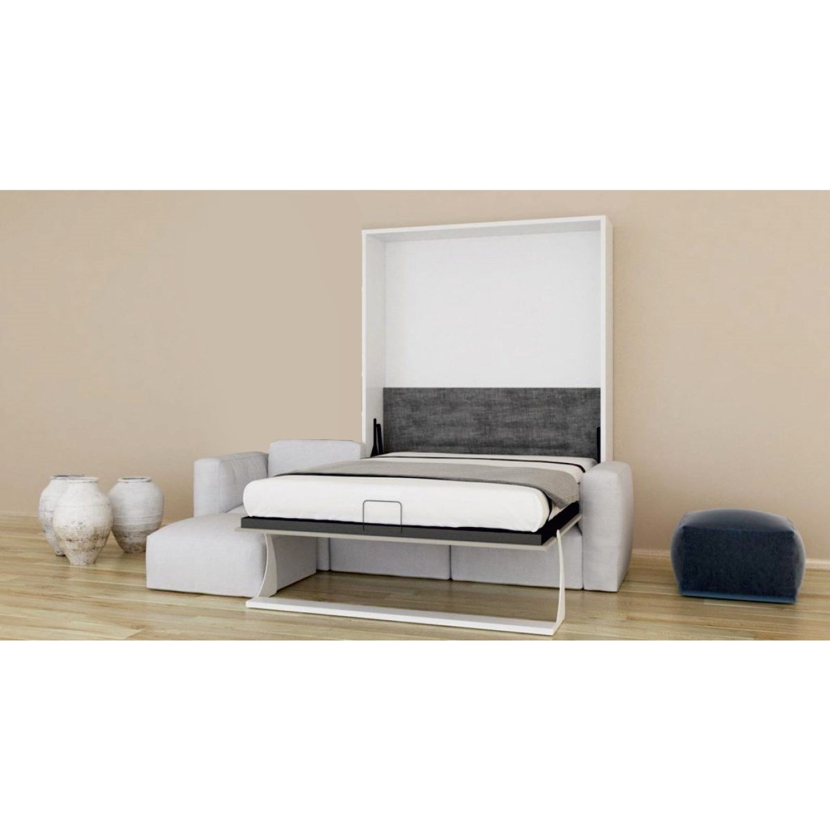 140*190 Dik Açılır Somyalı Mekanizma Raflı