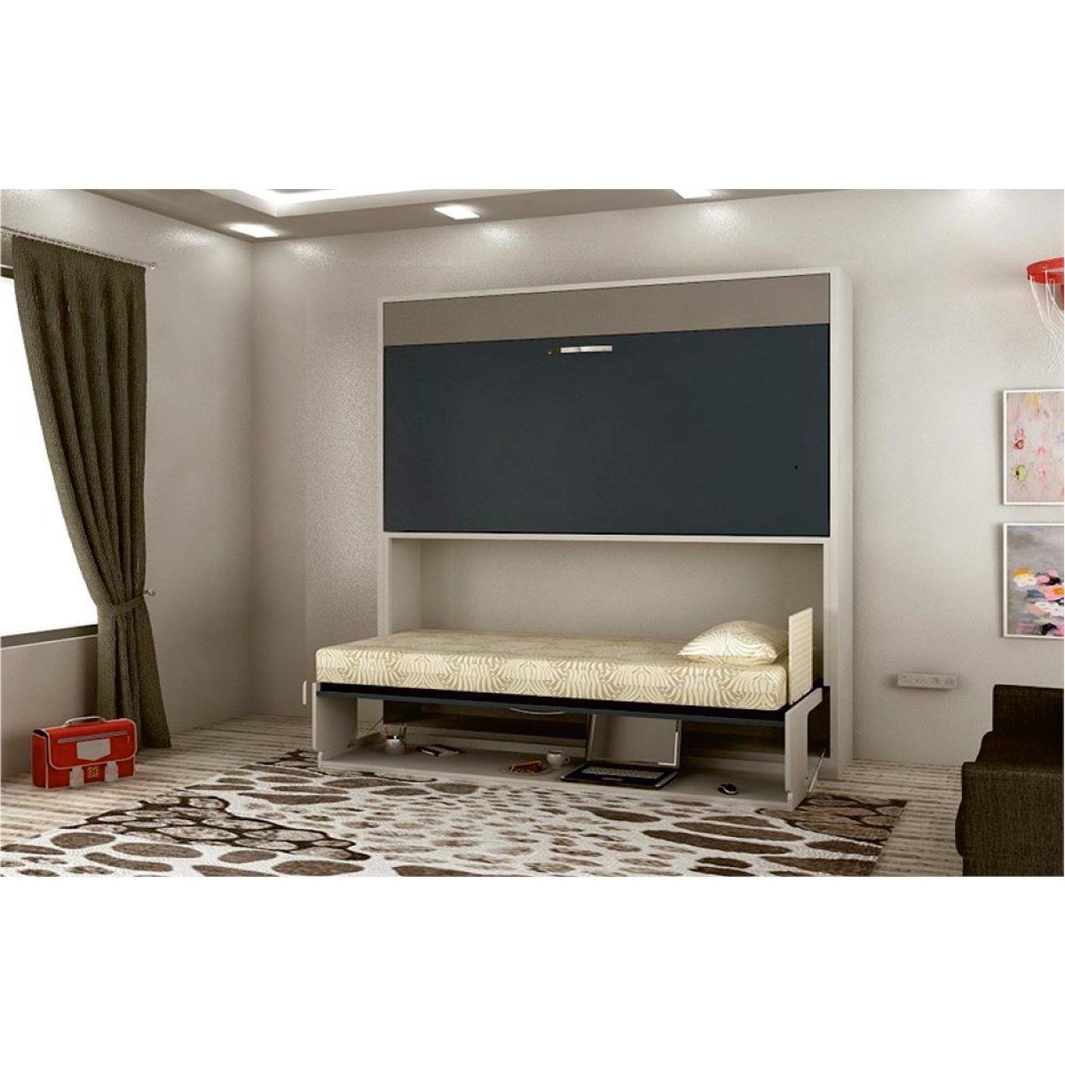 Tek Kişilik Yatay Mekanizmalı (Çalışma Masalı)