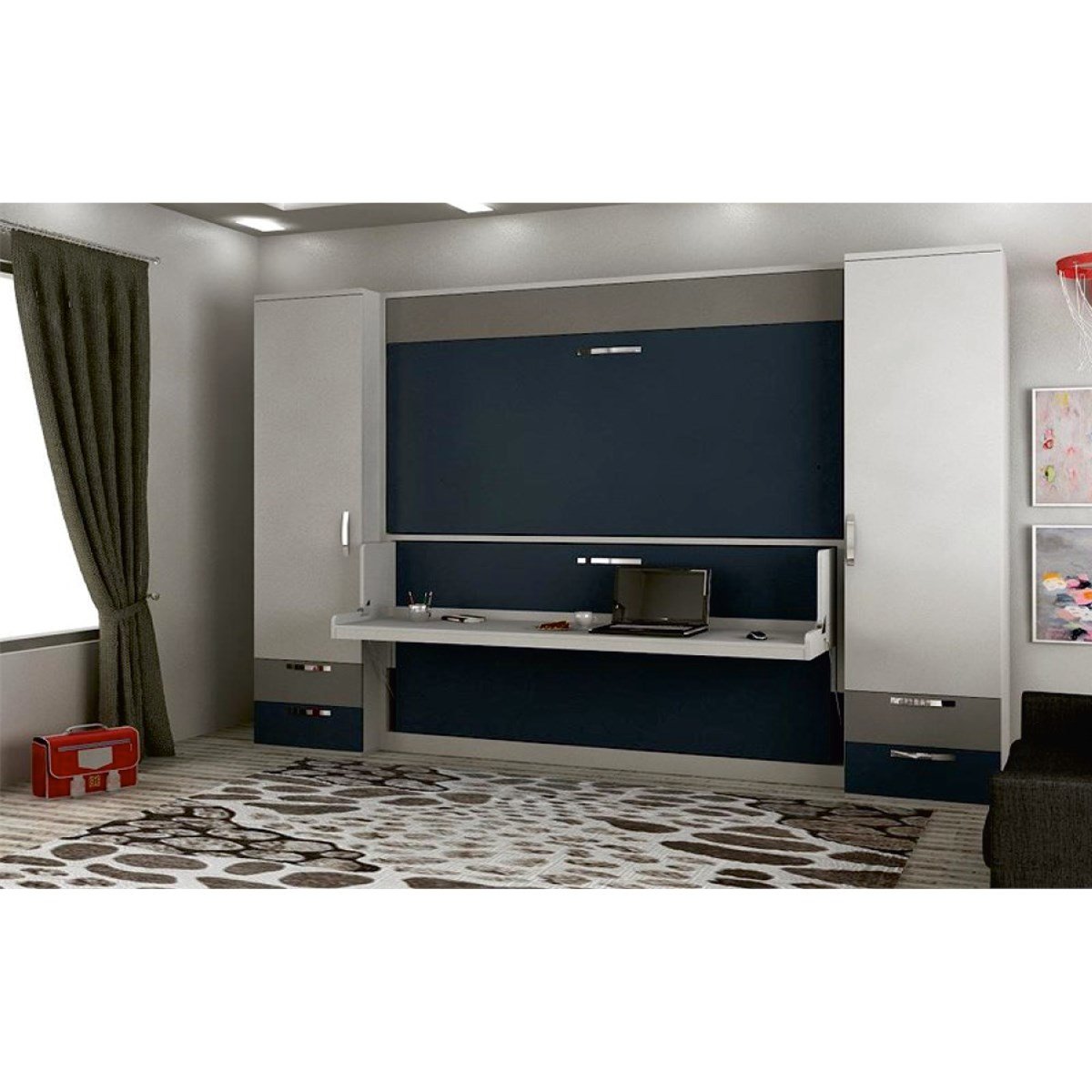 Tek Kişilik Yatay Mekanizmalı (Çalışma Masalı)