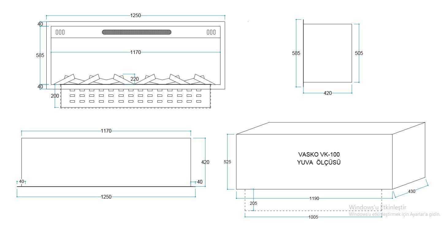 ELEKTİRİKLİ ŞÖMİNE
