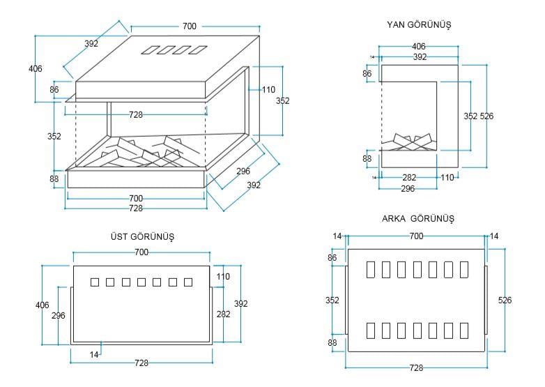 ELEKTİRİKLİ ŞÖMİNE